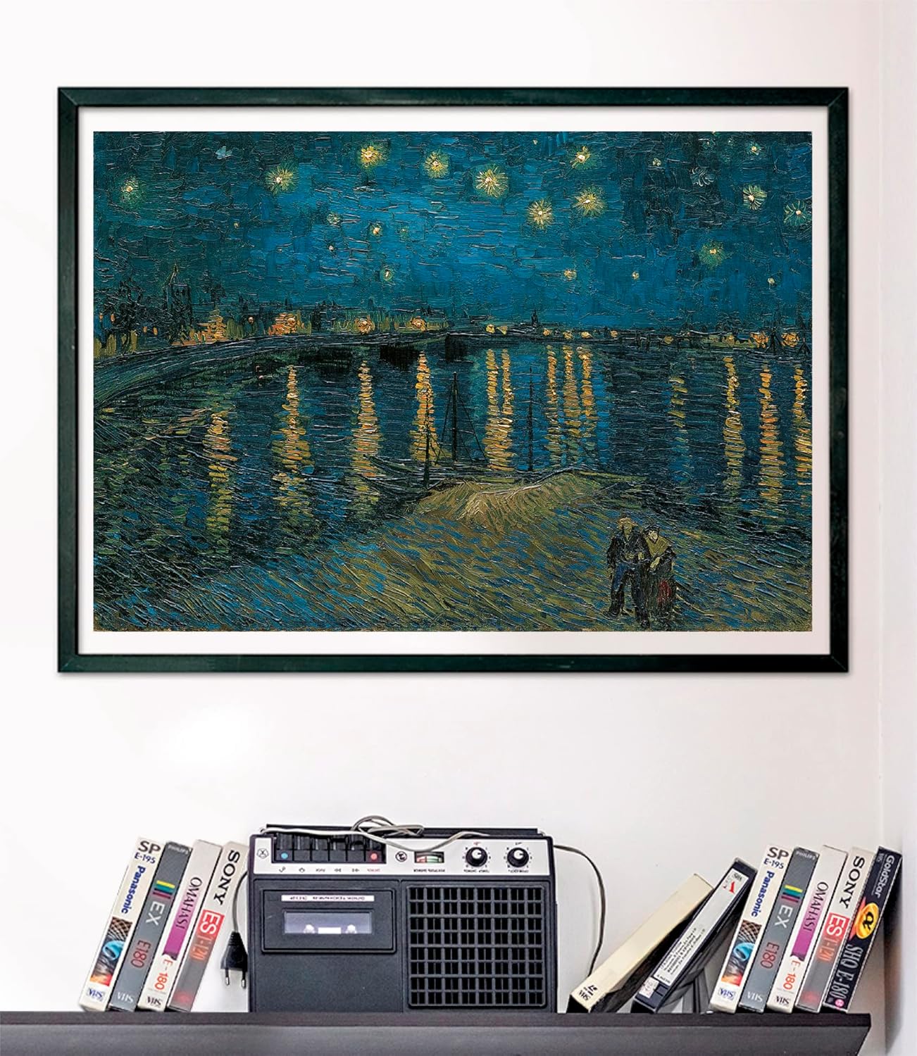 Clementoni – Colección Museo Van Gogh, Noche estrellada sobre el Ródano-Rompecabezas de 1000 piezas, entretenimiento para adultos-Hecho en Italia,
