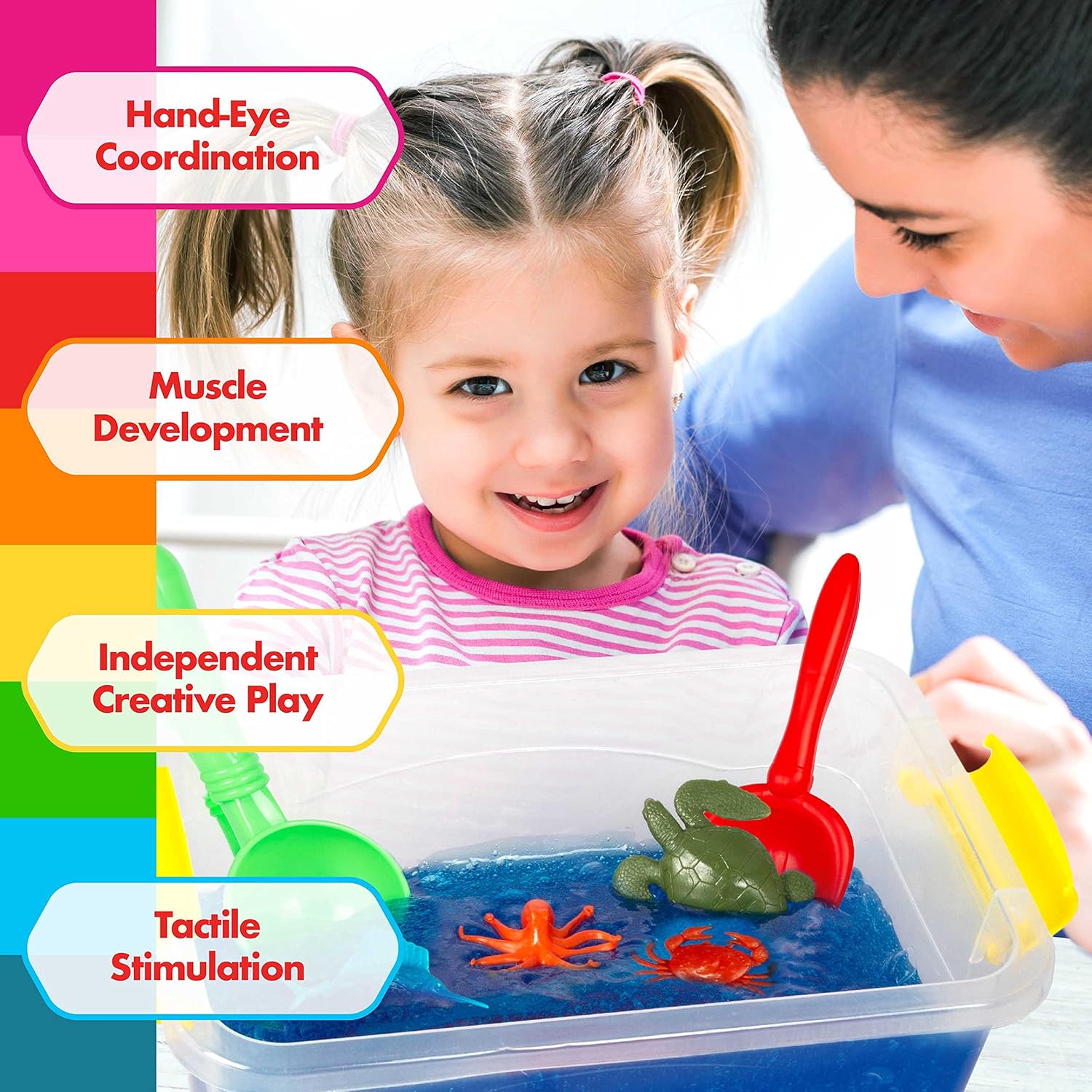 Be Amazing Toys Sense & Grow – Contenedor sensorial de slime de vida marina