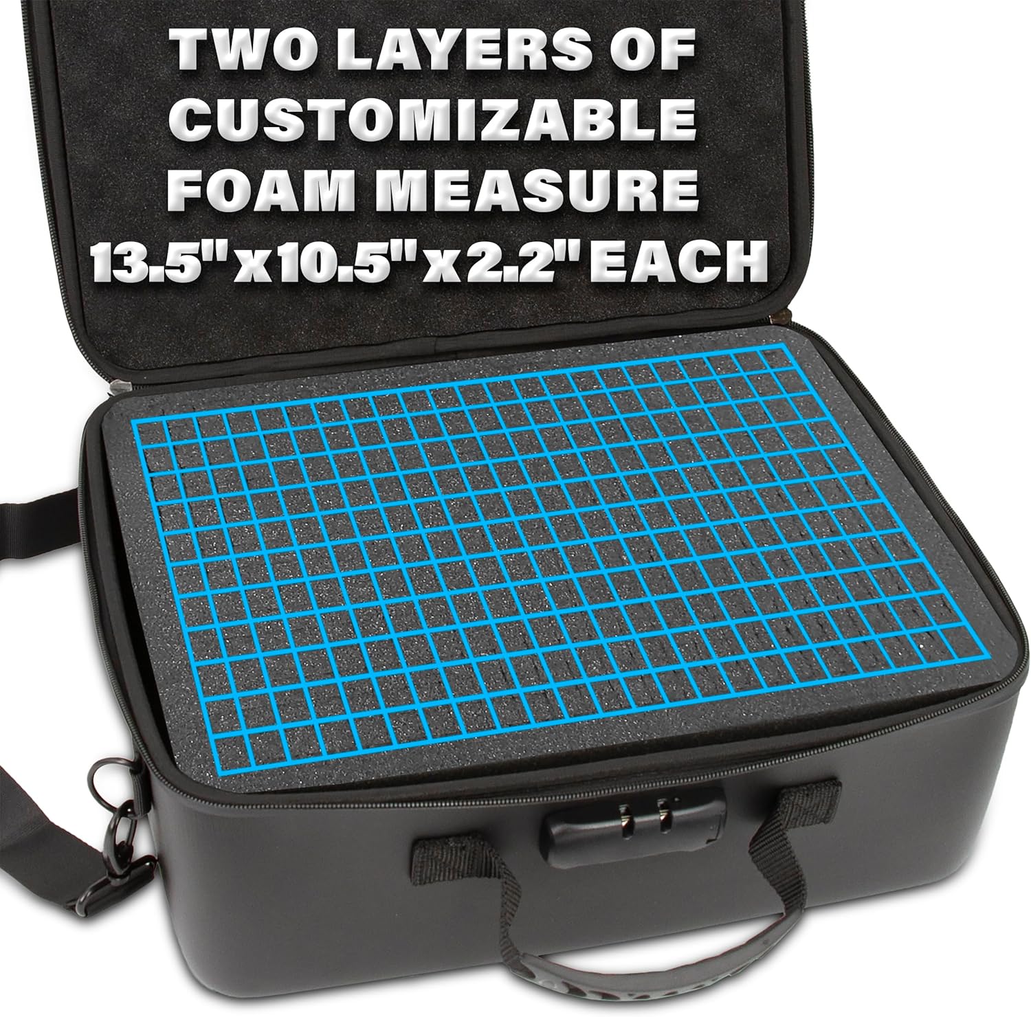 CASEMATIX Funda de micrófono portátil compatible con Sennheiser Shure y más sistemas de micrófono inalámbricos, espuma personalizable de doble capa