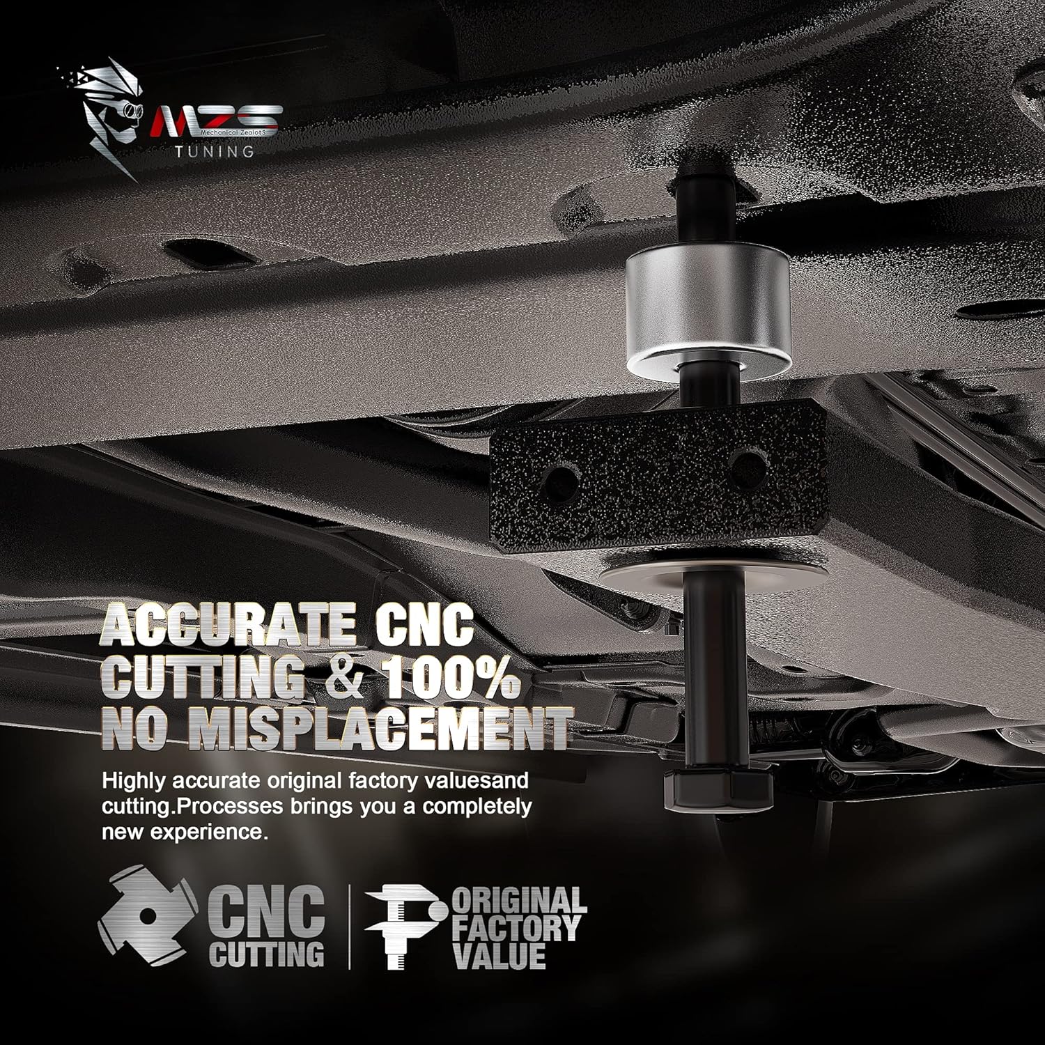 MZS Kit de caída diferencial, espaciadores de caída diff + hardware compatible con Silverado 1500 4WD 2007-2021  Sierra 1500 4WD 2007-2018