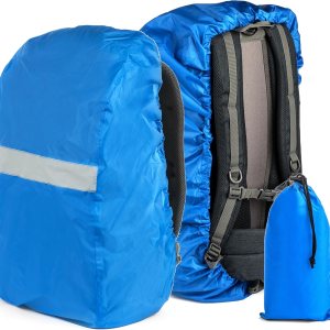 Backpack Rain Cover with Reflective Lining and Travel Bag – Waterproof Knapsack Protector with Elastic Lining and Safety Reflector for Biking Backpack Rain Cover with Reflective Lining and Travel Bag – Waterproof Knapsack Protector with Elastic Lining and Safety Reflector for Biking