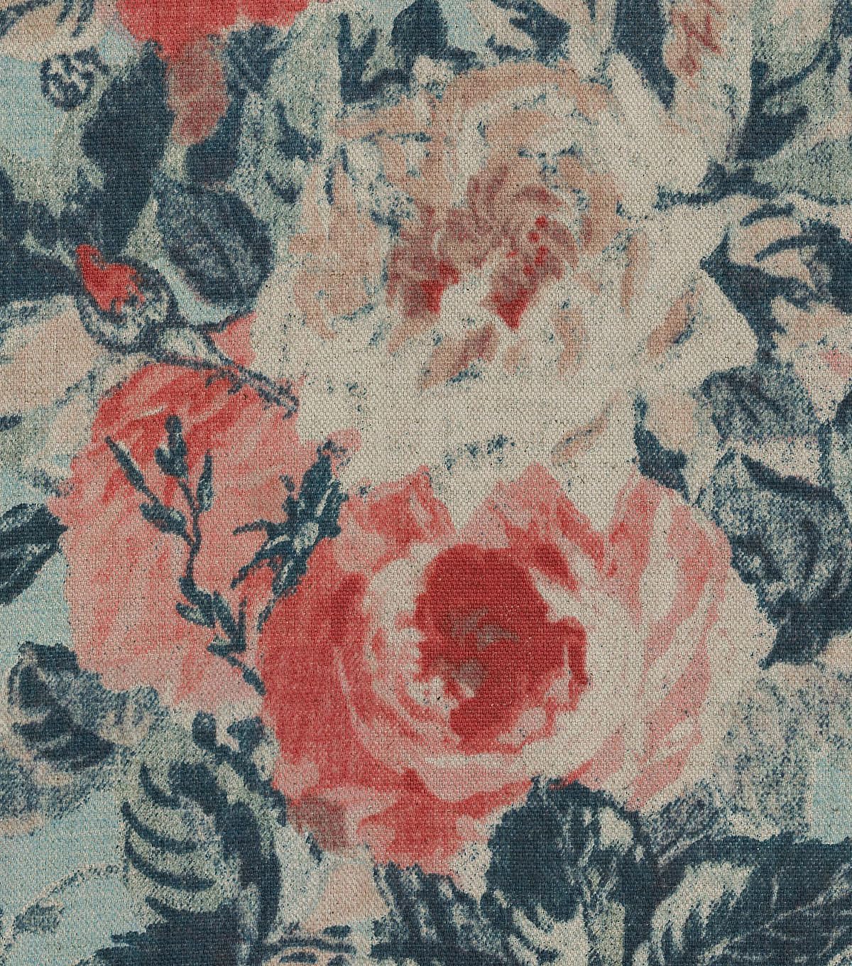 Waverly – Tela de mezcla de algodón estampada por The Yard, inspirada en flores, bricolaje, manualidades, proyecto, costura, tapicería y decoración