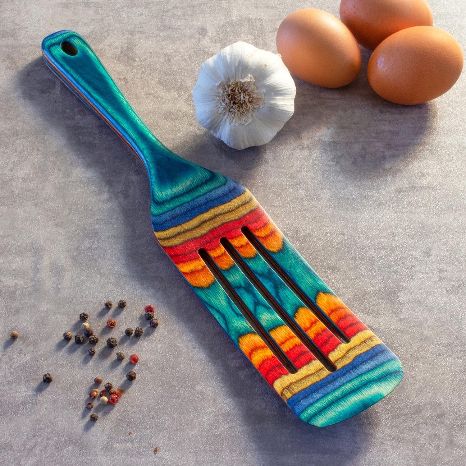 Baltique Montego Bay Collection – Utensilios de cocina de madera de 13 pulgadas, seguro para antiadherente