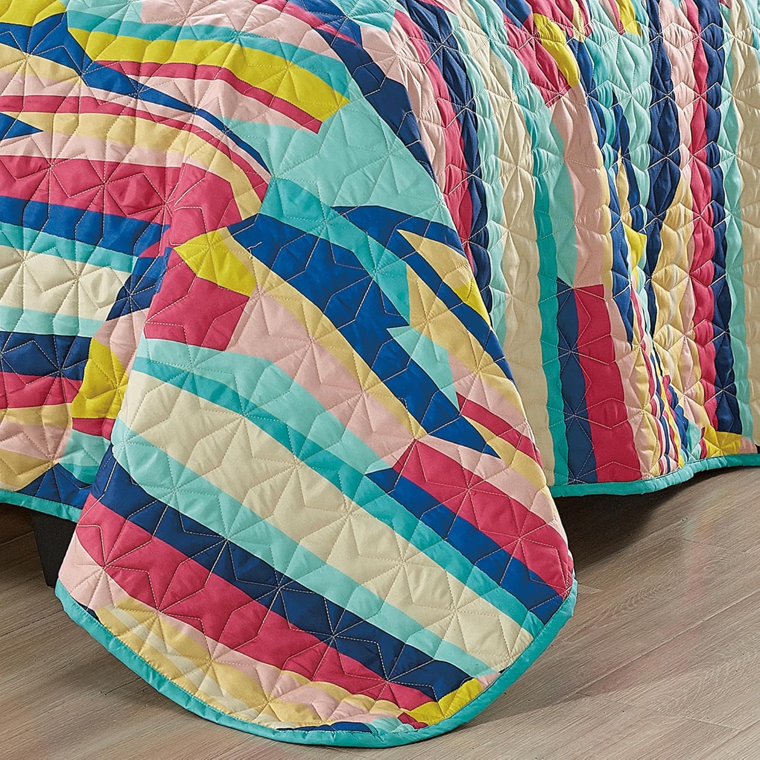 ESCA Kuniko – Juego de colcha reversible de 3 piezas con 2 fundas de almohada, tamaño matrimonialqueen