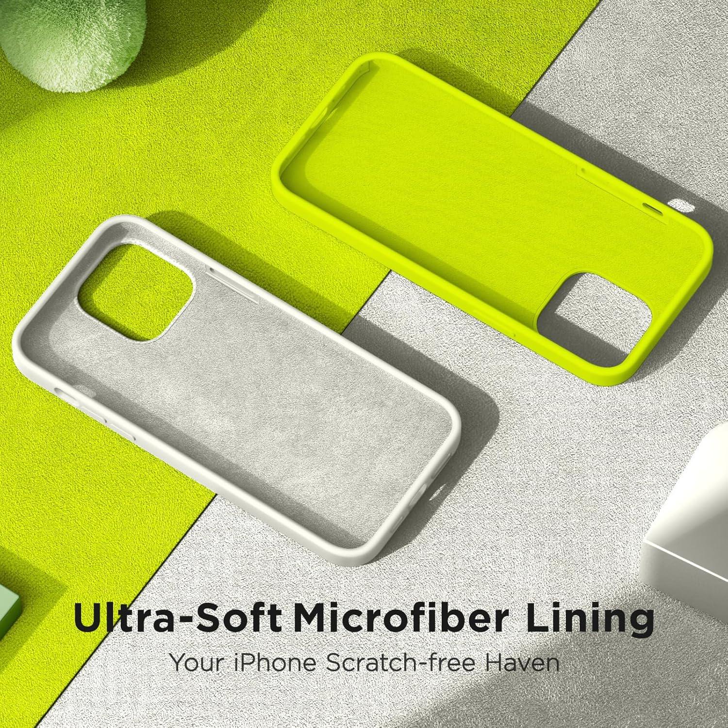 Cordking Funda para iPhone 14 Pro Max, silicona líquida de alta calidad a prueba de golpes para iPhone 14 ProMax con forro de microfibra suave