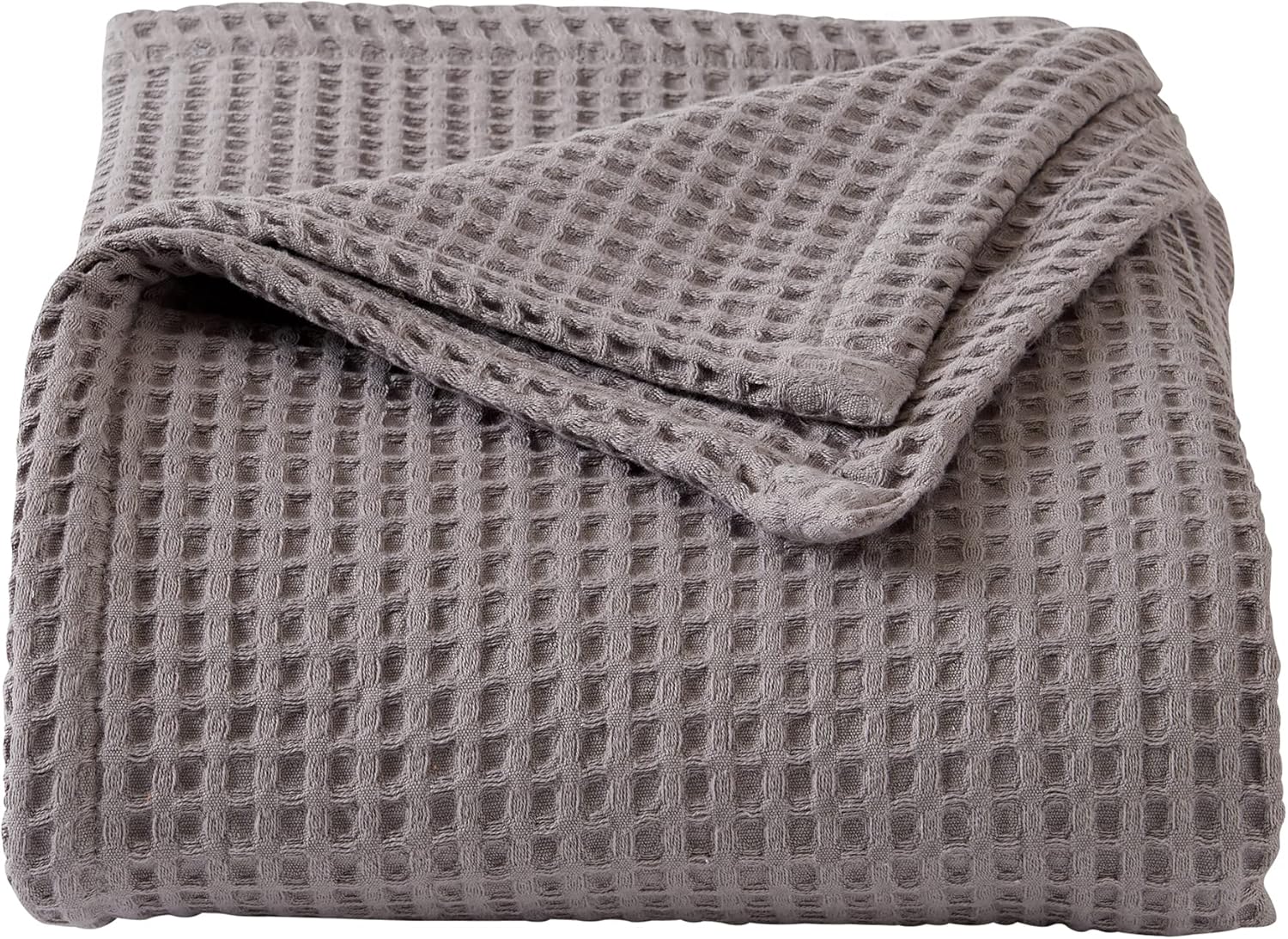 Manta de cama 100% algodón con tejido de gofre, suave, transpirable y ligera para todas las estaciones, perfecta para usar en capas, colección