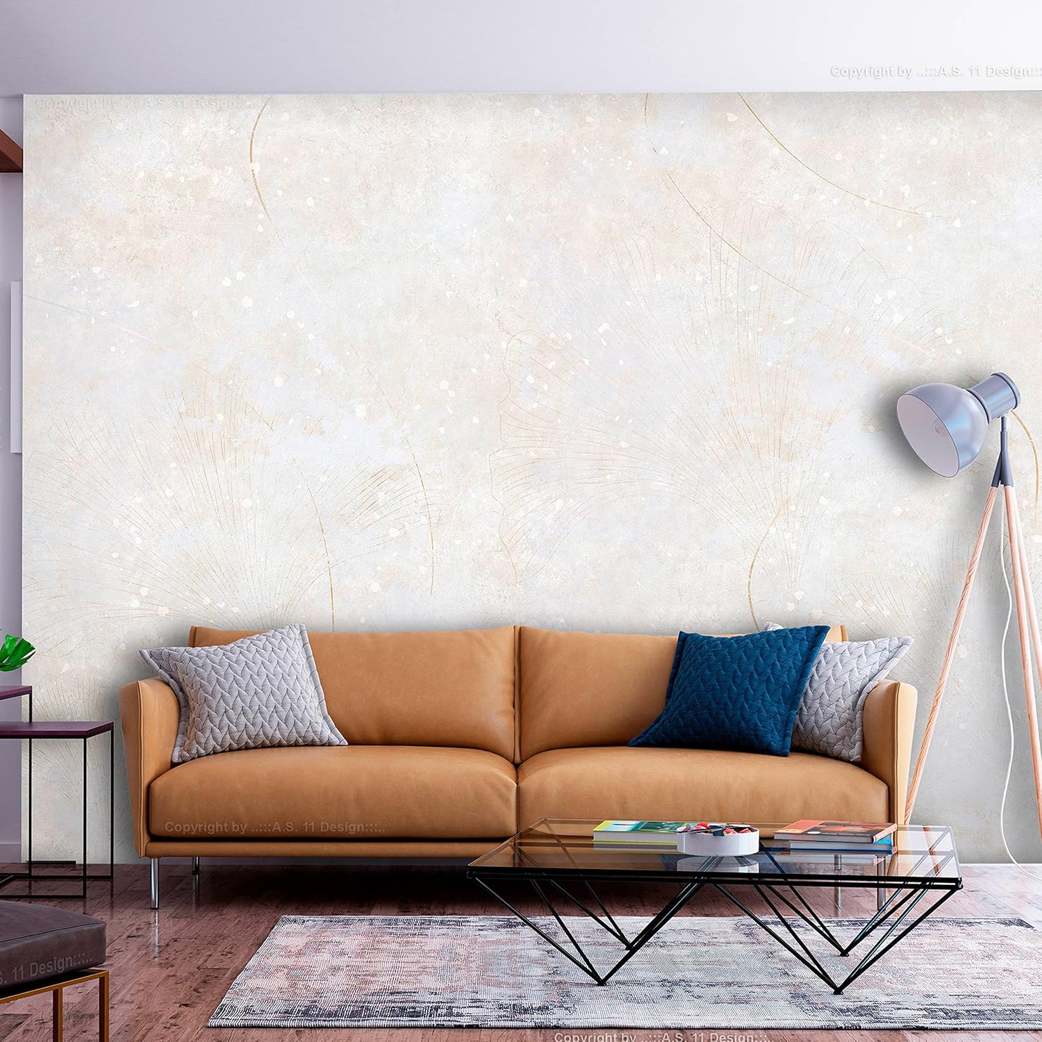 artgeist Mural de pared con diseño abstracto de flores de 154 x 110 pulgadas, papel tapiz autoadhesivo autoadhesivo para despegar y pegar,