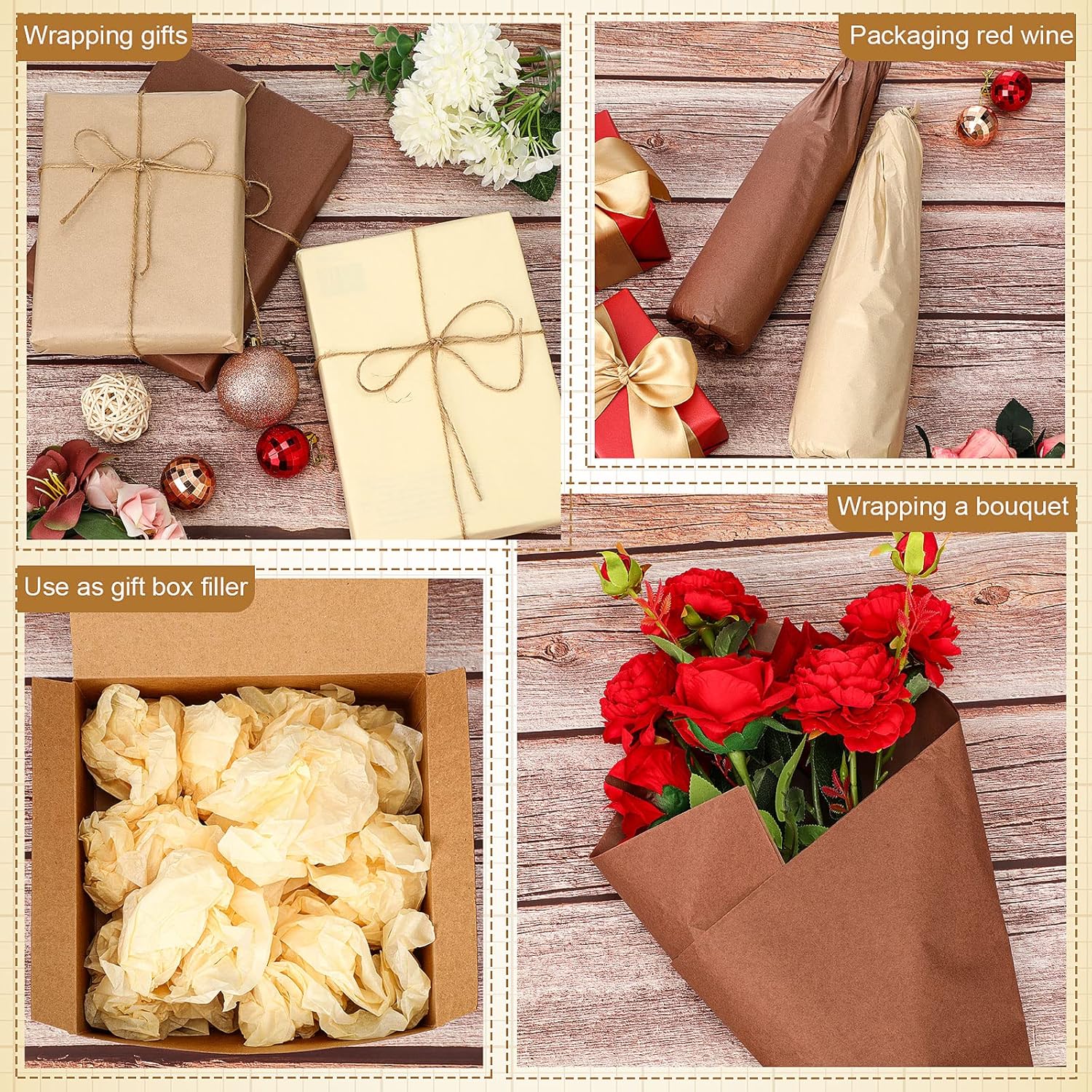 300 hojas de papel de seda kraft de 14 x 20 pulgadas, papel de seda a granel decorativo para escuela, baby shower, graduación, bodas, cumpleaños,