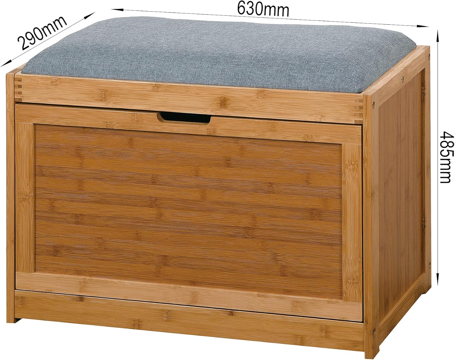 Banco de bambú para entrada, para sala de estar, zapatero con estante plegable, 24.8 x 11.6 x 18.9 pulgadas