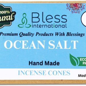 Bless International Sal del océano 100% natural – Conos de incienso hechos a mano sumergidos a mano orgánicos – libres de productos químicos para Bless International Sal del océano 100% natural – Conos de incienso hechos a mano sumergidos a mano orgánicos – libres de productos químicos para