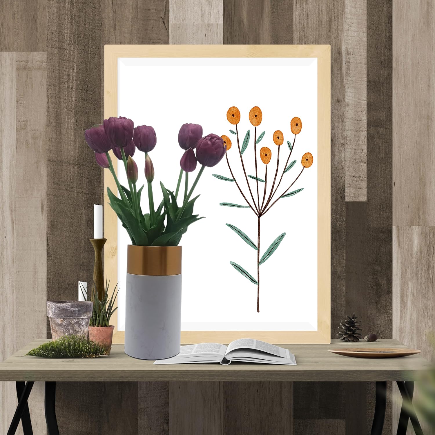 10 tulipanes de cabeza de flor de imitación de múltiples pétalos, tacto real para decoración del hogar, hotel y oficina, muebles de boda, ramo de