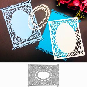 Alinacutle Marco de borde floral troquelado de fondo de corte de metal troquelado para hacer tarjetas hechas a mano álbum álbum de recortes Alinacutle Marco de borde floral troquelado de fondo de corte de metal troquelado para hacer tarjetas hechas a mano álbum álbum de recortes