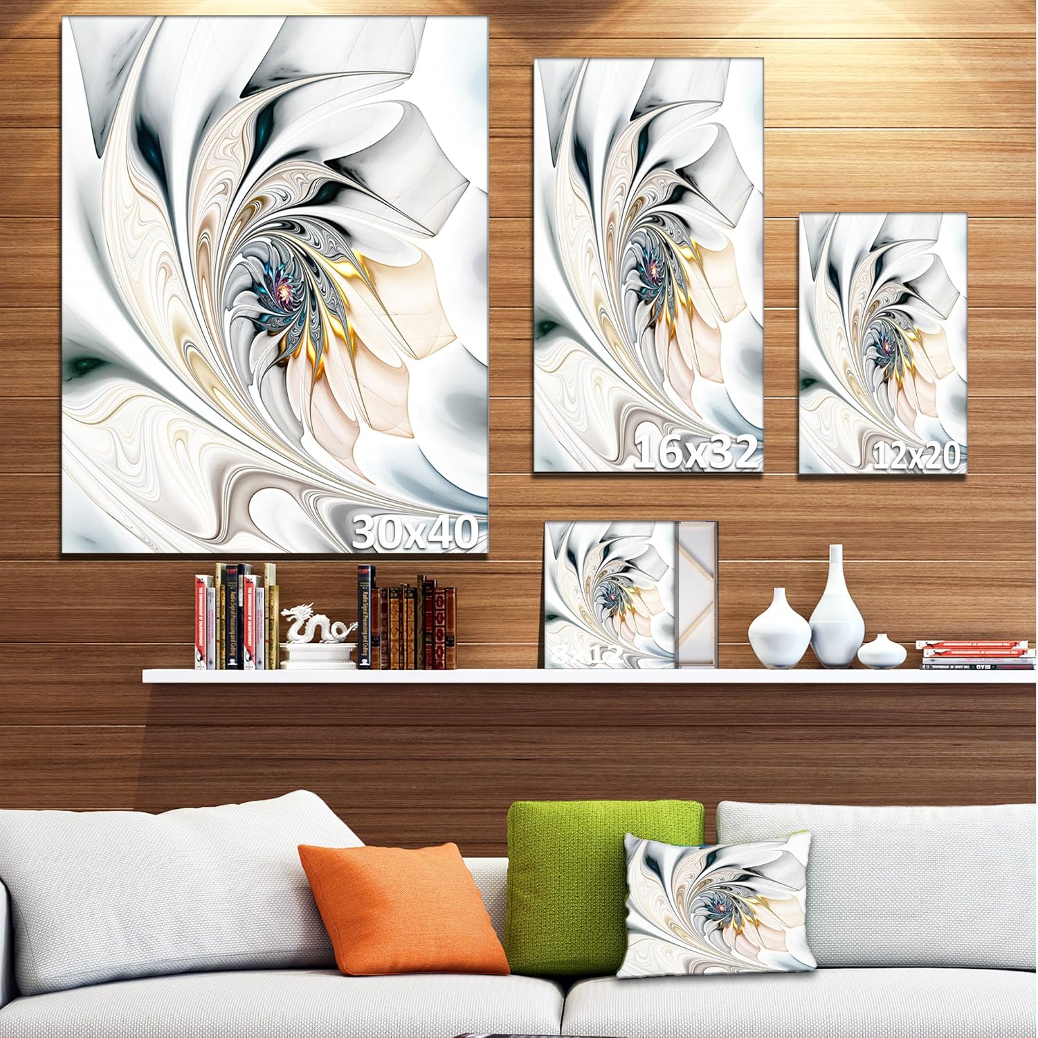 Design Art Lienzo decorativo para pared, diseño floral, 30 x 40 pulgadas