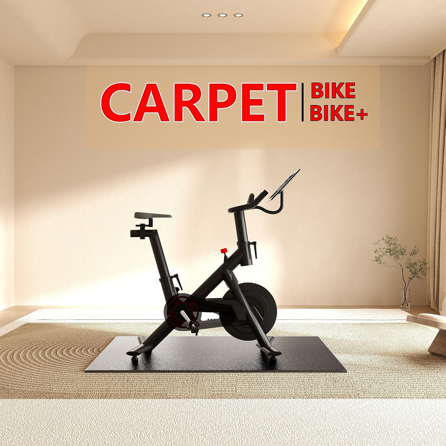 Alfombrilla de bicicleta 30-60 compatible con bicicleta Peloton, alfombra de cinta de correr, alfombrilla elíptica, alfombrilla de entrenamiento