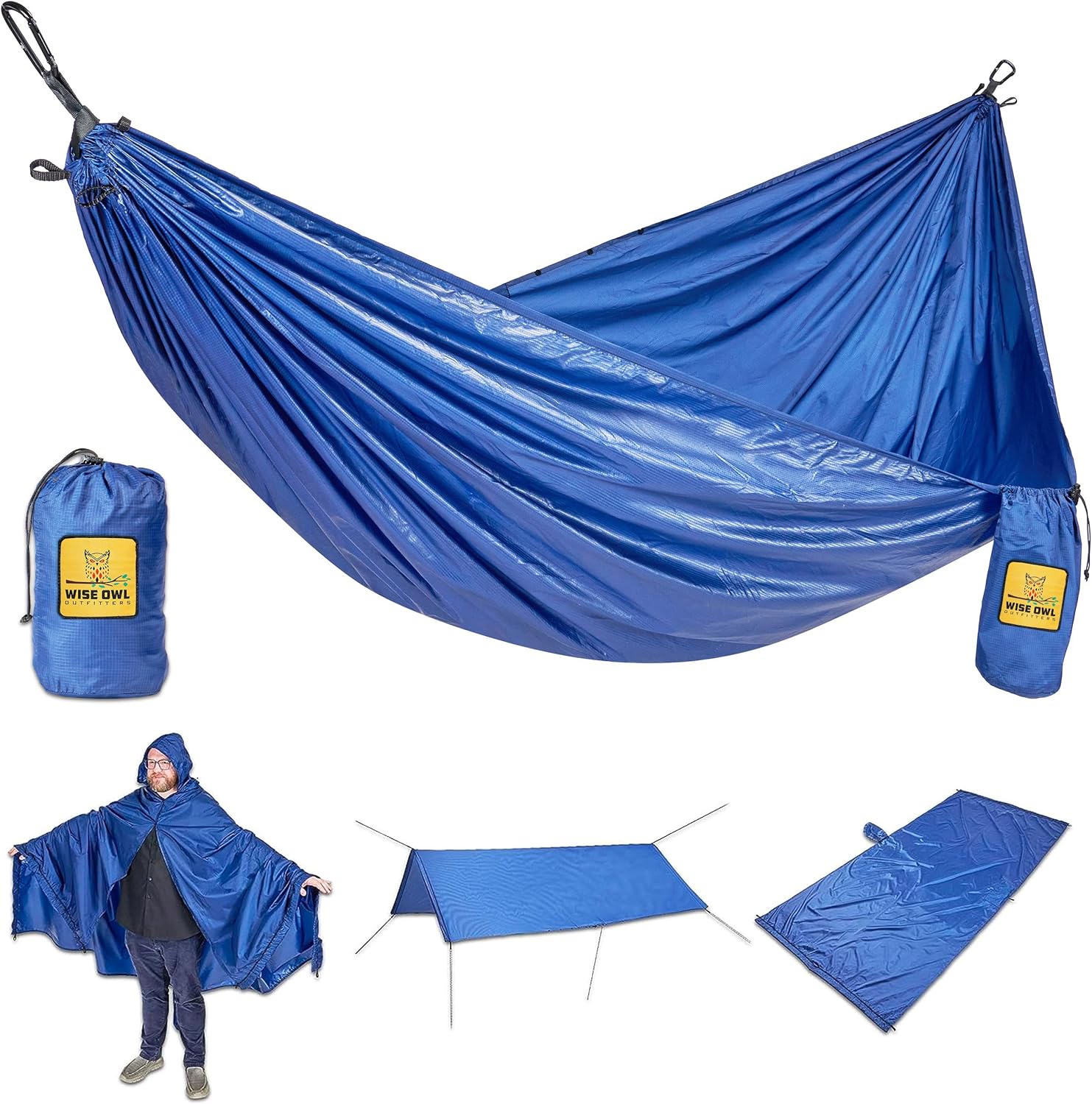 Wise Owl Outfitters – Hamaca 4 en 1 (azul marino)