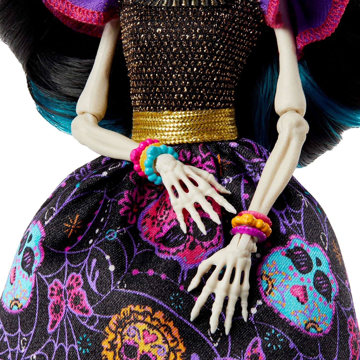Monster High Muñeca Skelita Calaveras Dia De Muertos coleccionable con detalles tradicionales de calavera de azúcar y caléndula