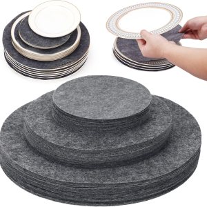 Separadores de placas, juego de 60 y 3 tamaños diferentes, separadores de placas de fieltro suave grueso y premium para Chinaplatocafé, protección y Separadores de placas, juego de 60 y 3 tamaños diferentes, separadores de placas de fieltro suave grueso y premium para Chinaplatocafé, protección y