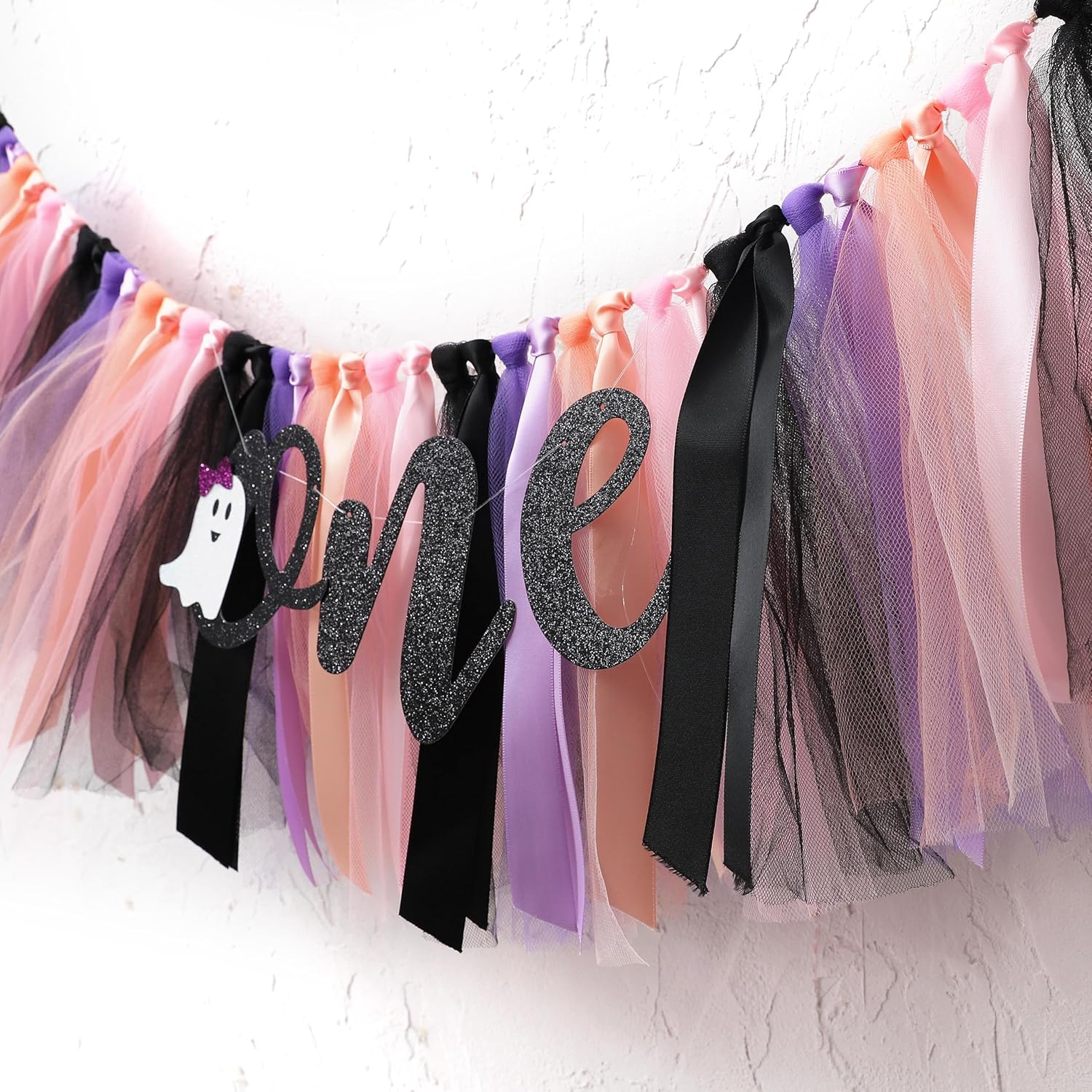 Cartel de Halloween para silla alta para primer cumpleaños, suministros de fiesta de todos los santos para falda tutú para silla alta, primer