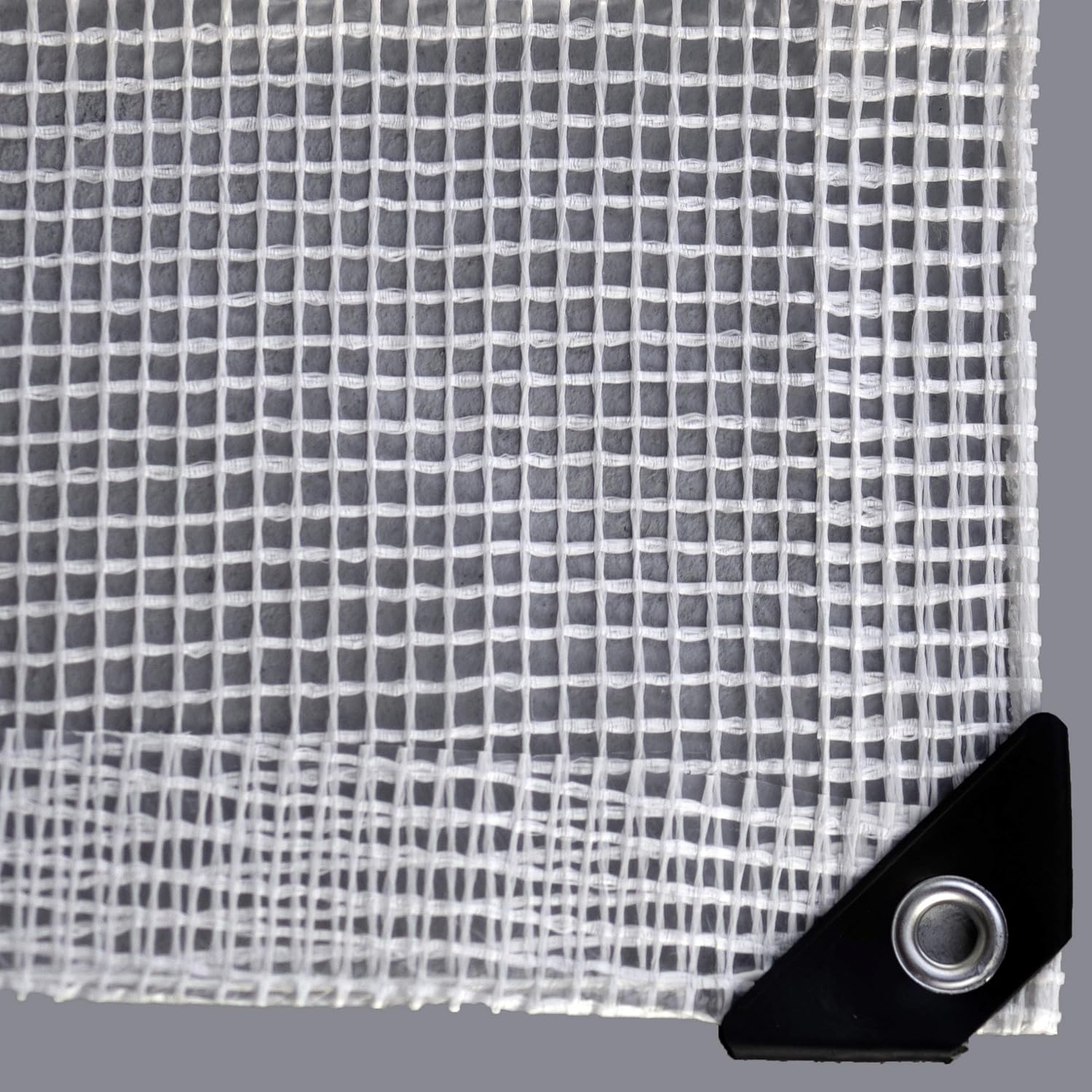 Toldo de invernadero transparente resistente  Plástico de alta calidad 11 mil (milésima de pulgada) con tejido de malla 3×3 para mayor resistencia