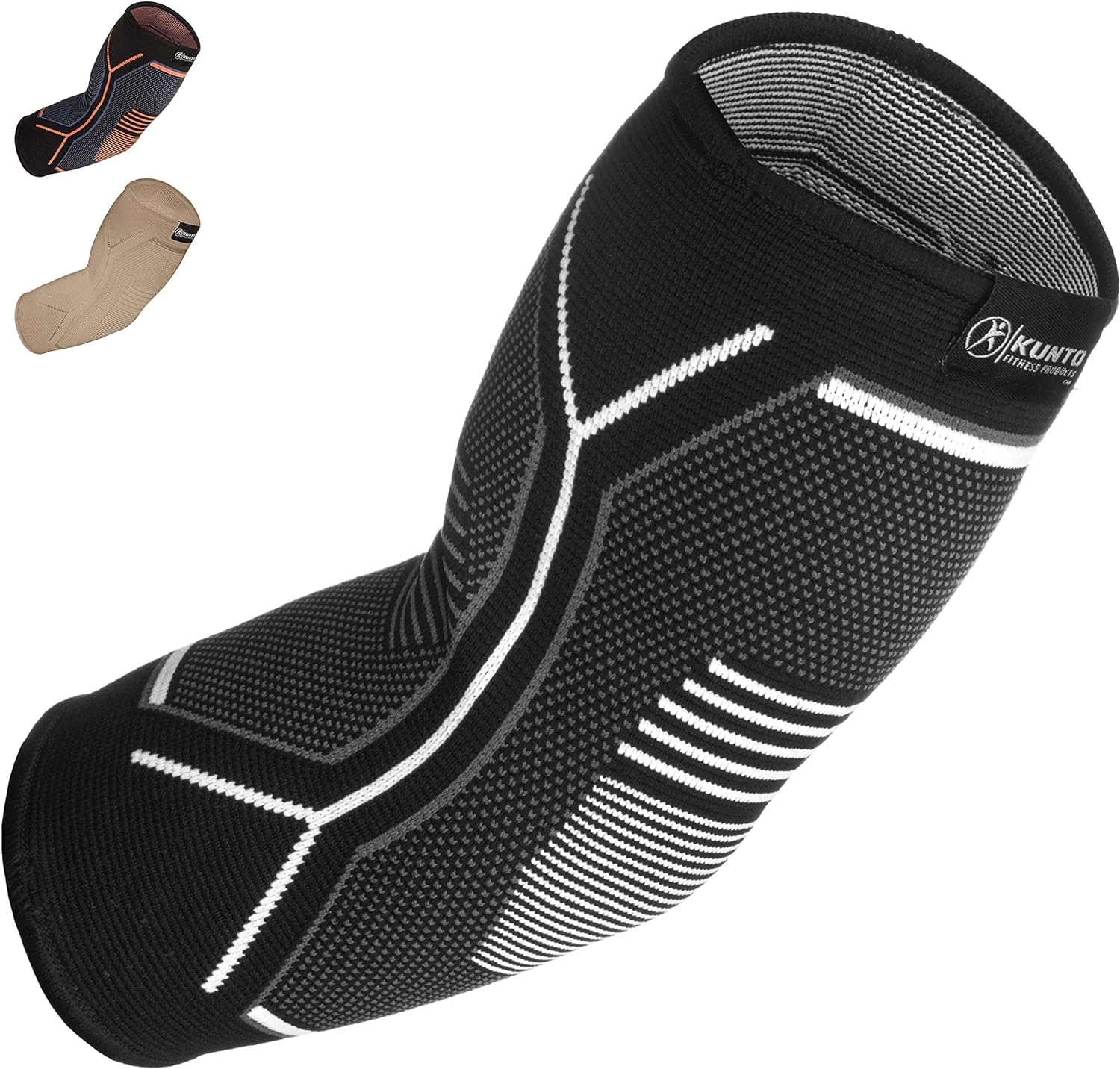 Kunto Fitness – Codera de compresión (enviada desde Estados Unidos) para tendinitis, codo de tenista, tratamiento de codo de golf, reduce el dolor