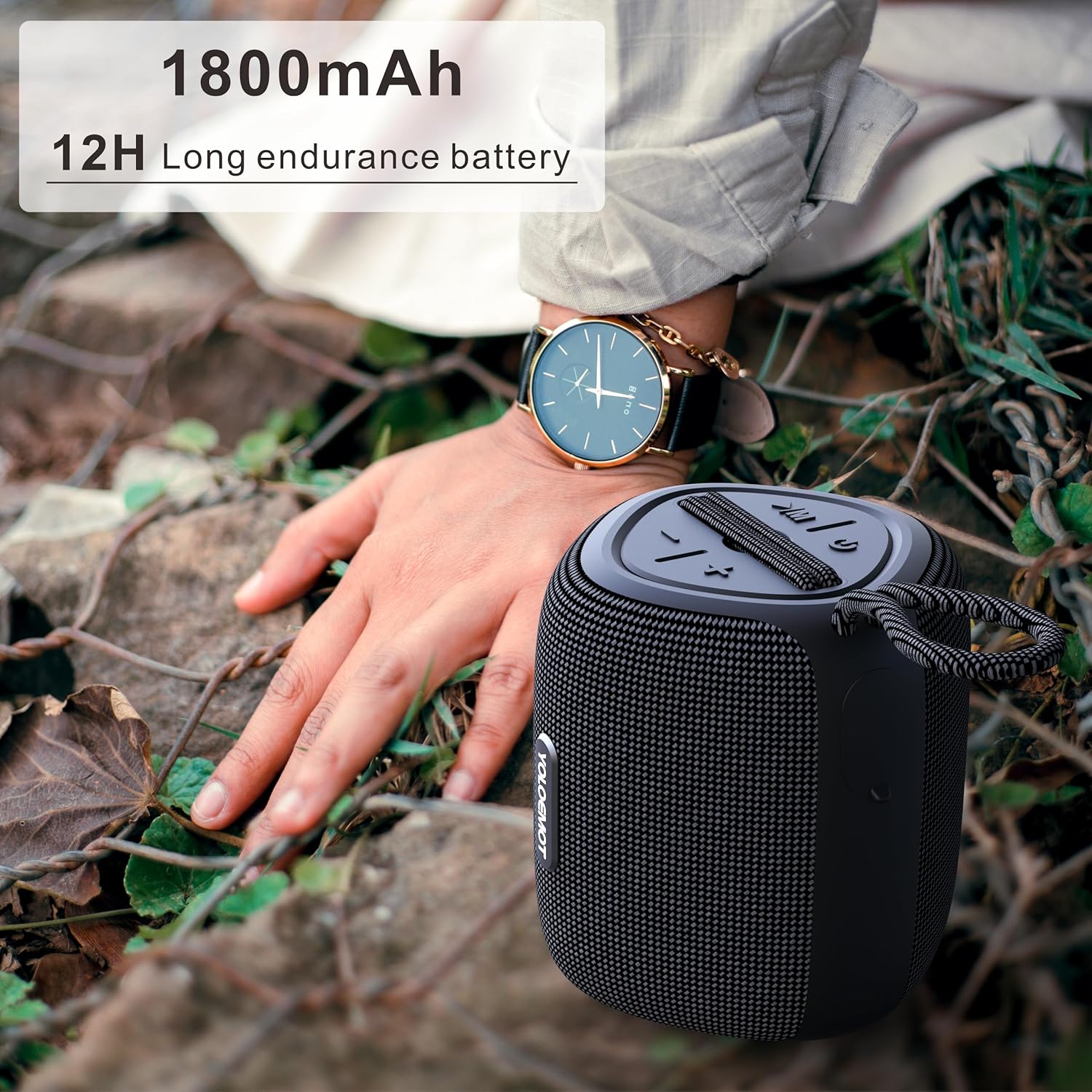 Altavoces Bluetooth portátiles, 10 horas de reproducción, altavoz impermeable pequeño T15, soporte de altavoz inalámbrico, mini altavoz para el