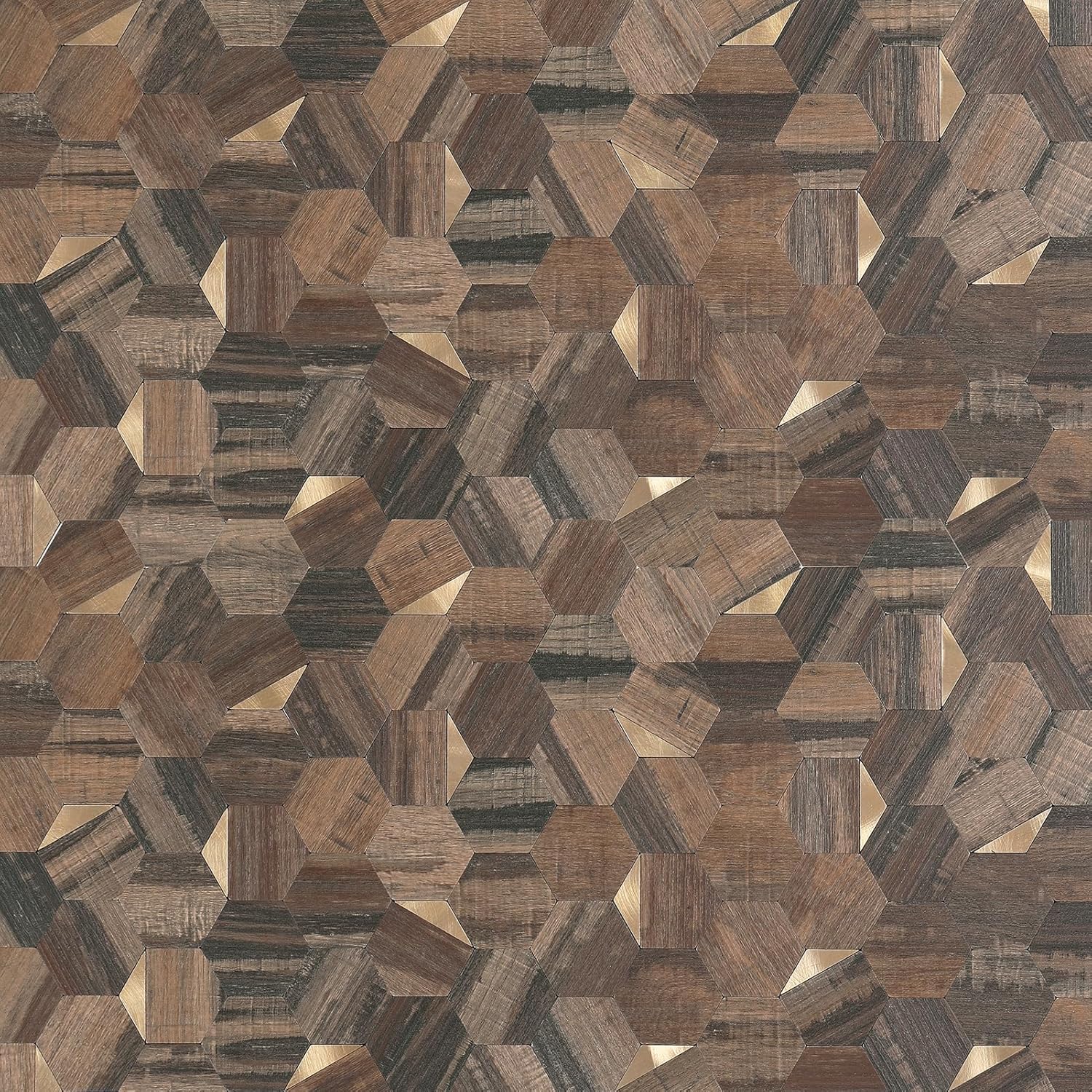Tilingview 10 azulejos hexagonales para cocina, mosaico de metal de PVC autoadhesivo para cocina, baño, sala de estar, decoración del hogar (12 x 12
