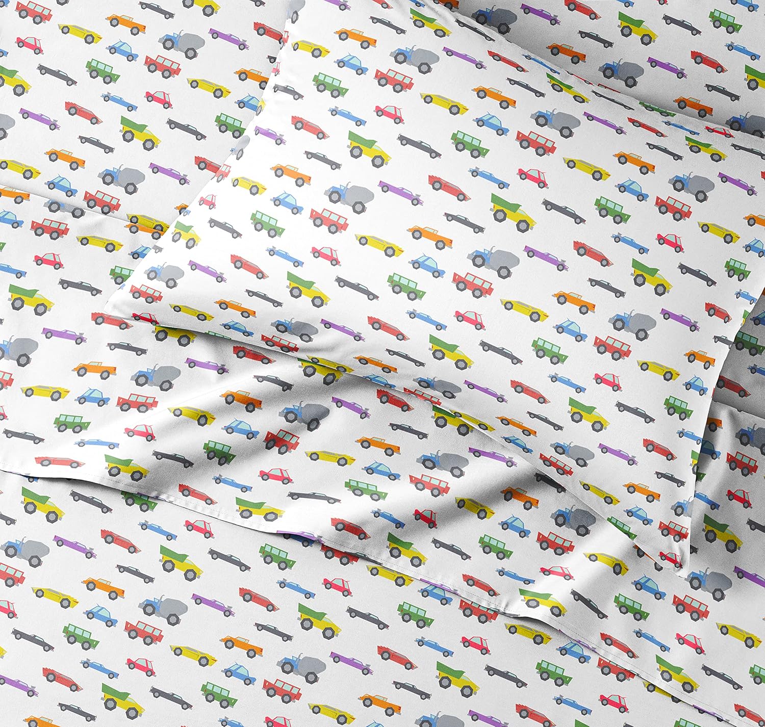 Juego de sábanas de automóviles para niños, tamaño individual, sábanas divertidas para camas individuales, sábanas para niños pequeños y adolescentes