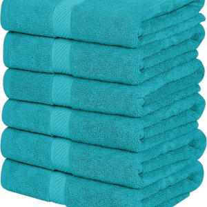 Utopia Towels Juego de 6 toallas de baño medianas, 100% algodón hilado en anillo (24 x 48 pulgadas), toallas de secado rápido medianas, ligeras y Utopia Towels Juego de 6 toallas de baño medianas, 100% algodón hilado en anillo (24 x 48 pulgadas), toallas de secado rápido medianas, ligeras y