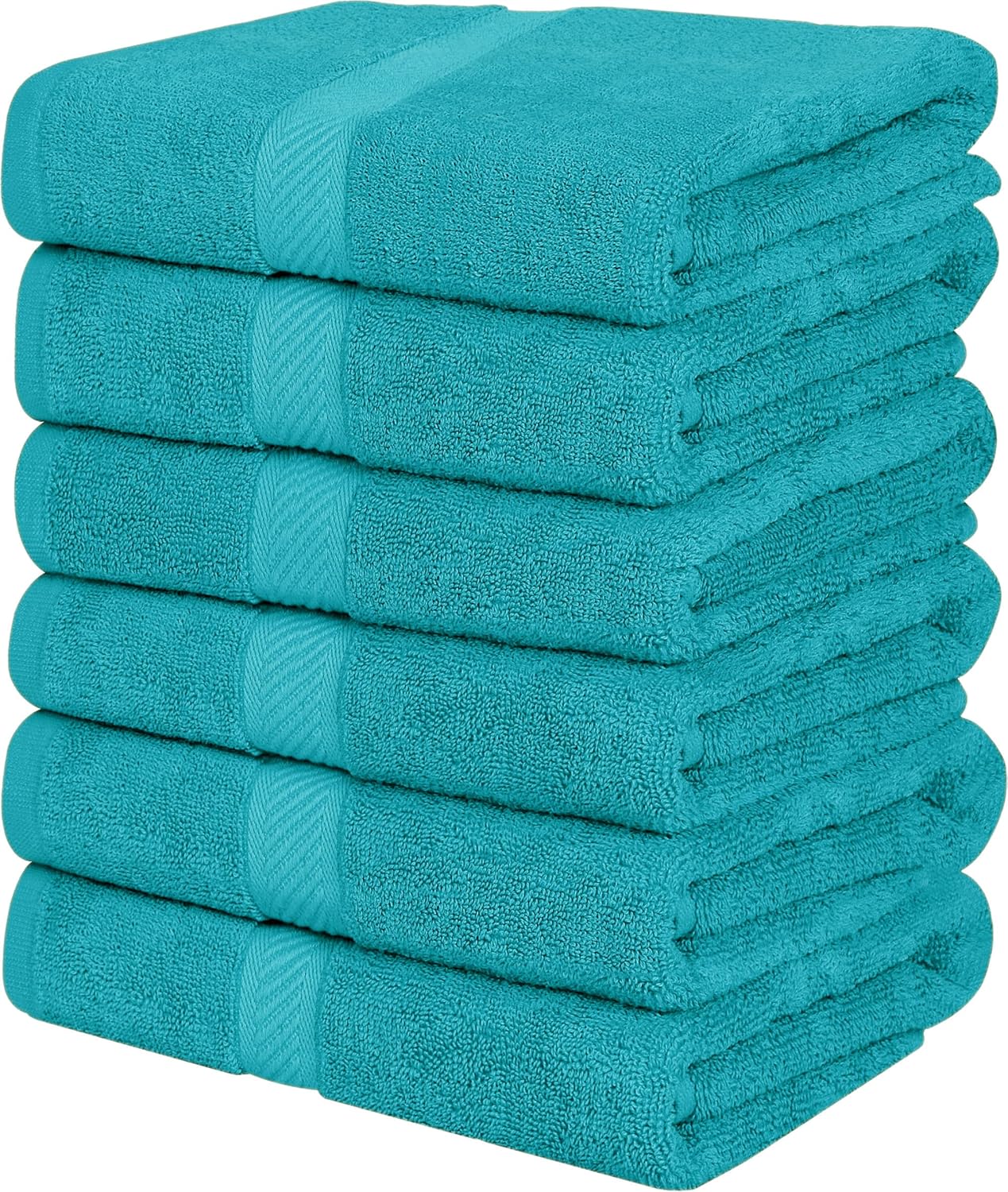 Utopia Towels Juego de 6 toallas de baño medianas, 100% algodón hilado en anillo (24 x 48 pulgadas), toallas de secado rápido medianas, ligeras y