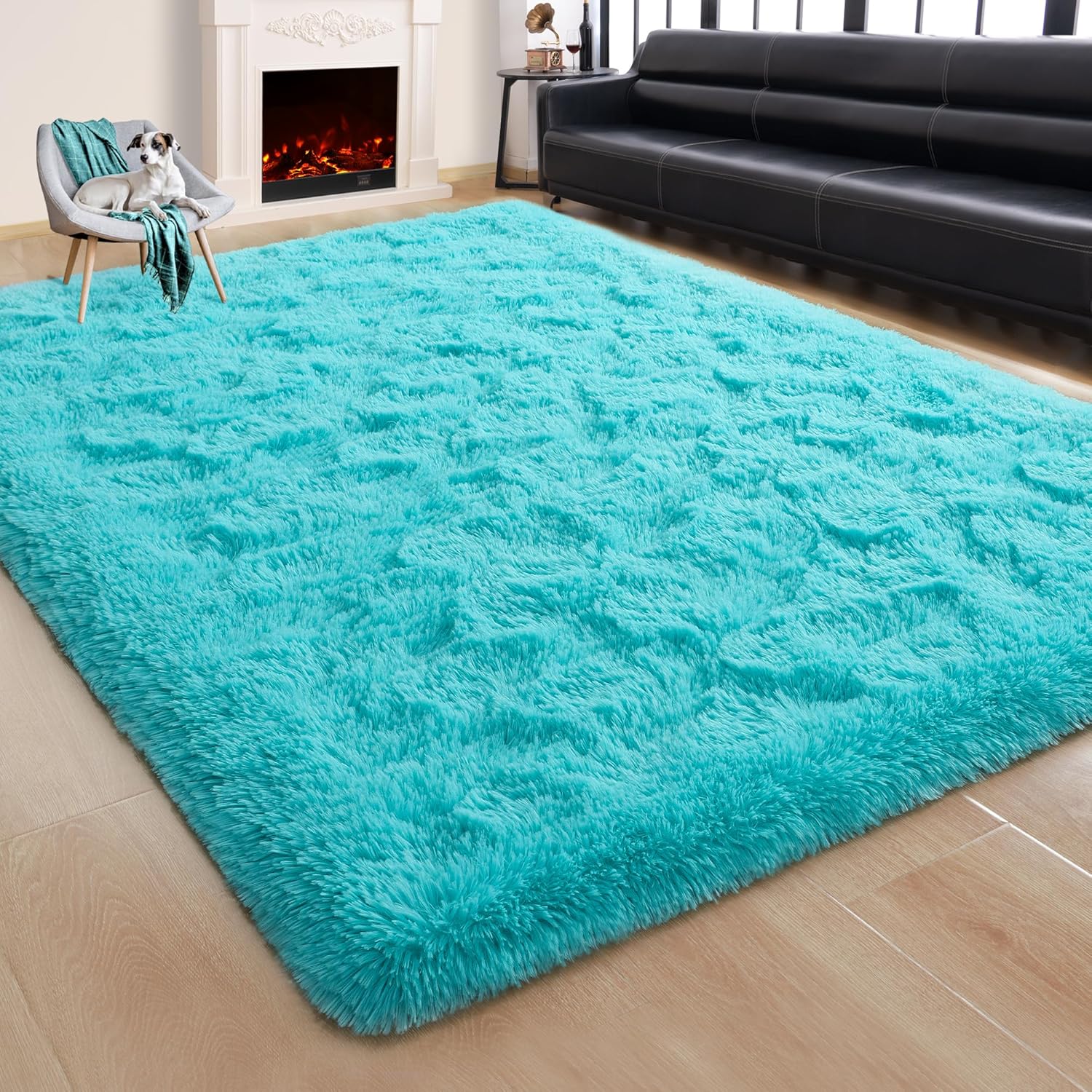 Rostyle – Alfombras suaves y esponjosas para el dormitorio, sala de estar, alfombras peludas, alfombra de Navidad para niñas, niños, alfombras