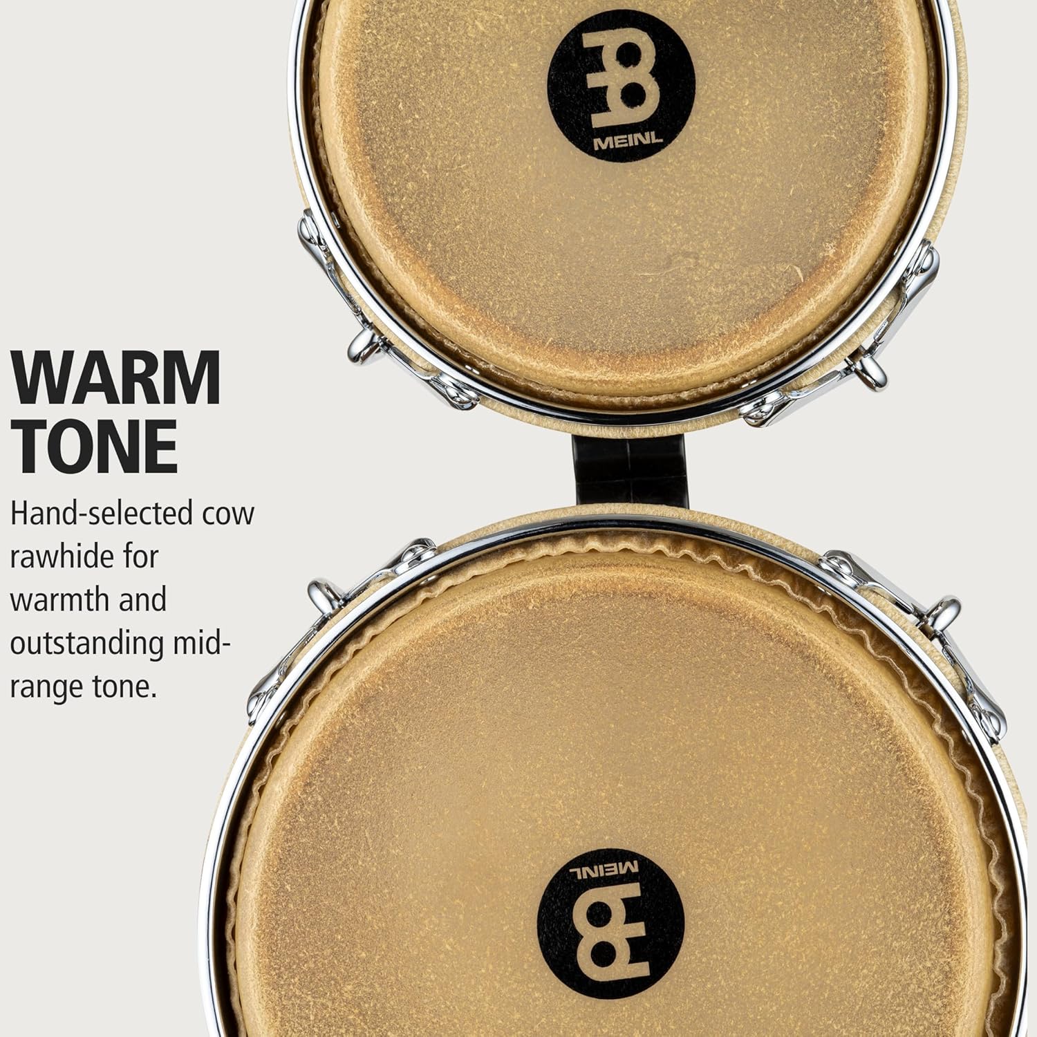 Meinl Percussion WB500ZFA-M Free Ride Series Woodcraft Bongos, Zebra Acabado Ash – Mate