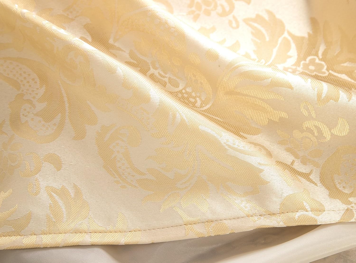 Sparta PNS10005 – Panel de cortina con bolsillo para cortinero texturizado jacquard con cenefa adjunta de 18 pulgadas en color beige