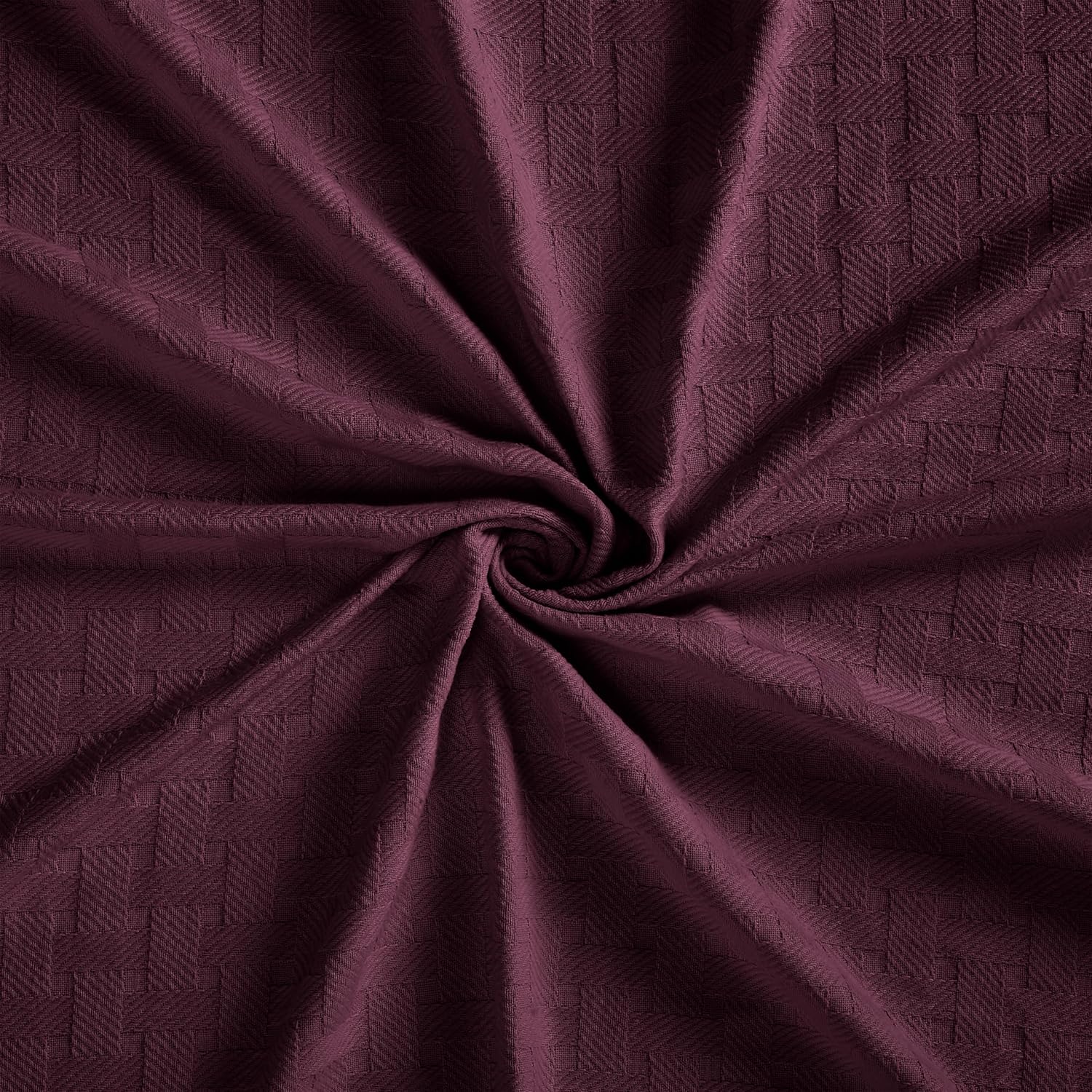 Manta 100% algodón Superior, textura diseño de tejido, para todas las estaciones, Algodón, Ciruela, gemelo