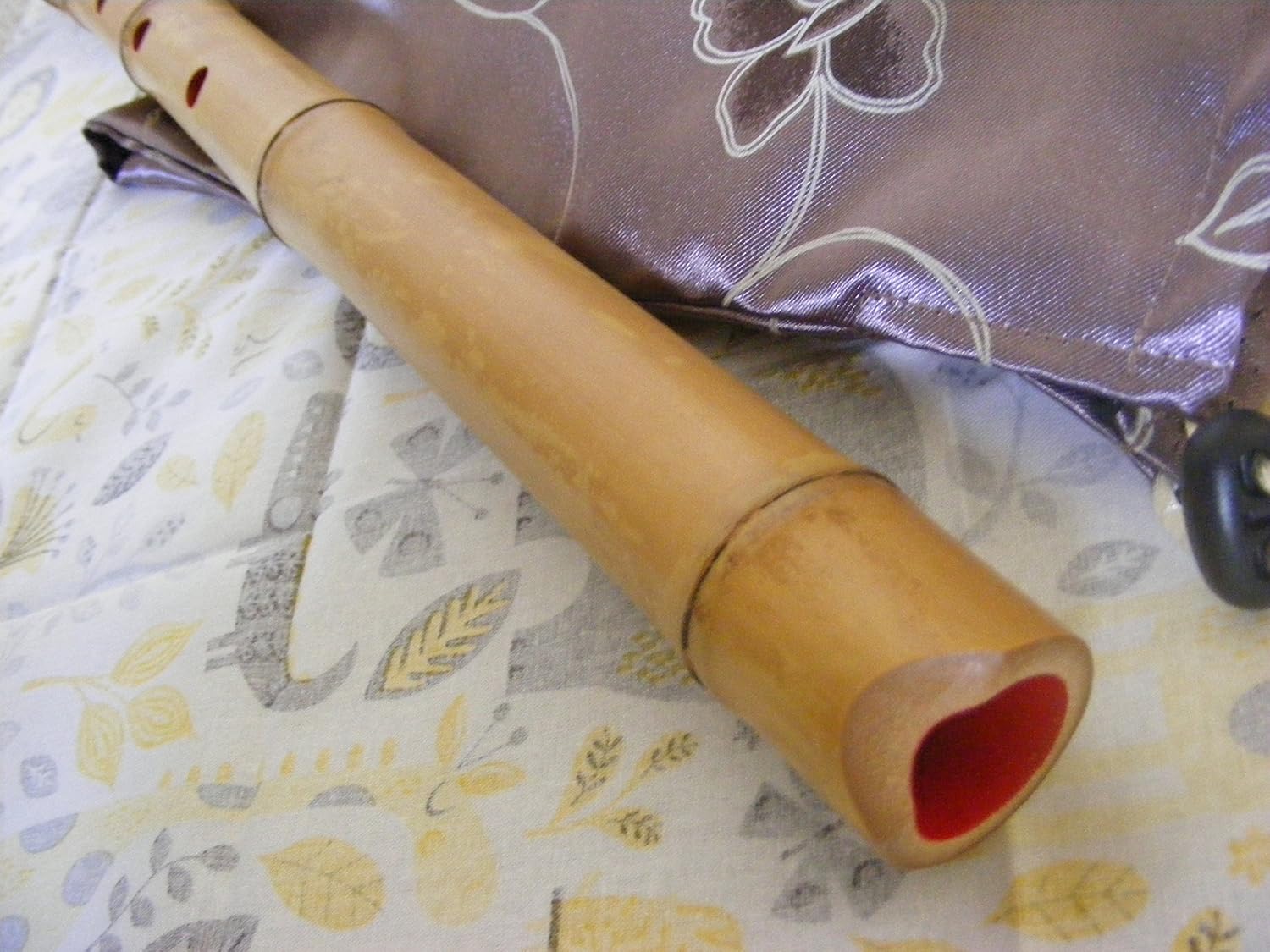 Shakuhachi – Flauta de bambú Shakuhachi estándar 1.8 con extremo de raíz y boquilla shakuhachi corte borde natural instrumento zen. instrumento