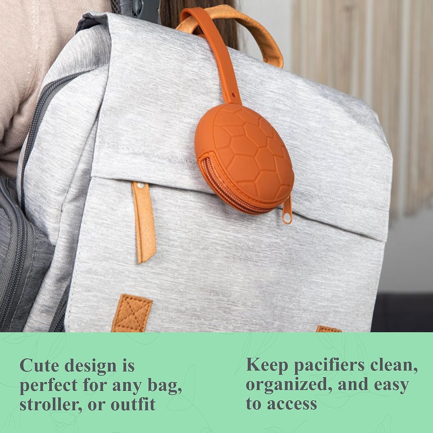 Ninni Co. Funda para chupete  Soporte para chupete recién nacido sin BPA  Bolsa de silicona para chupetes de bebé de viaje  Estuche de