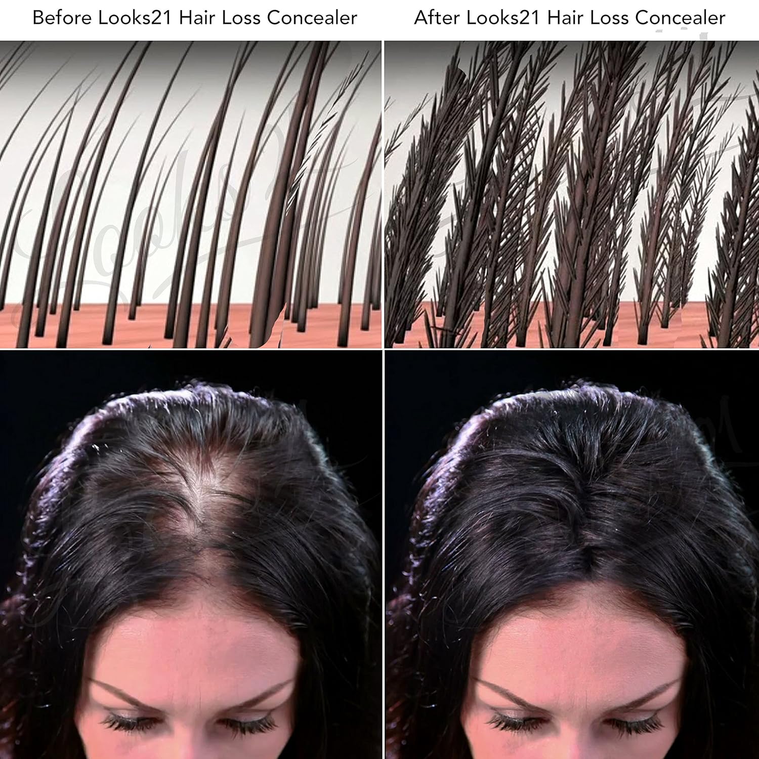 Corrector de pérdida de cabello (0.42 oz, negro)