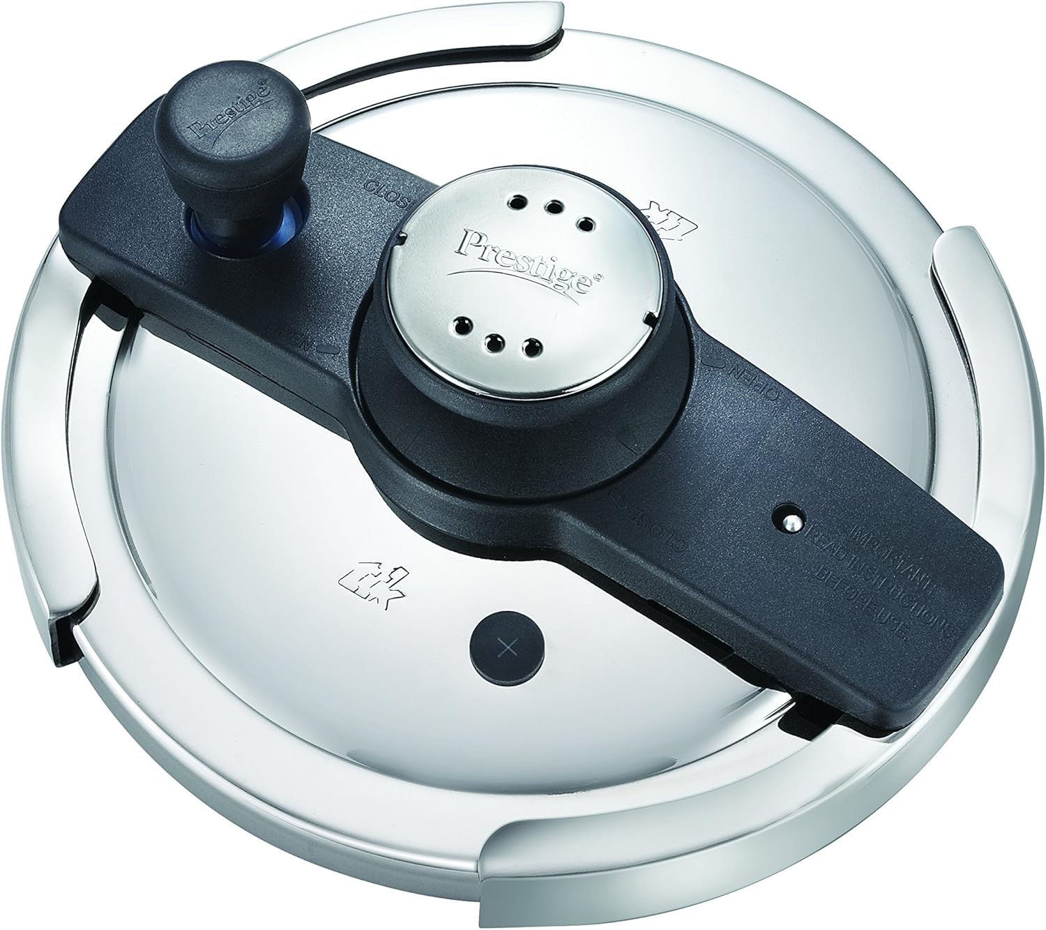 Prestige Mini olla a presión de acero inoxidable con base de inducción con clip, 3 litros7.087 in, plata metálica