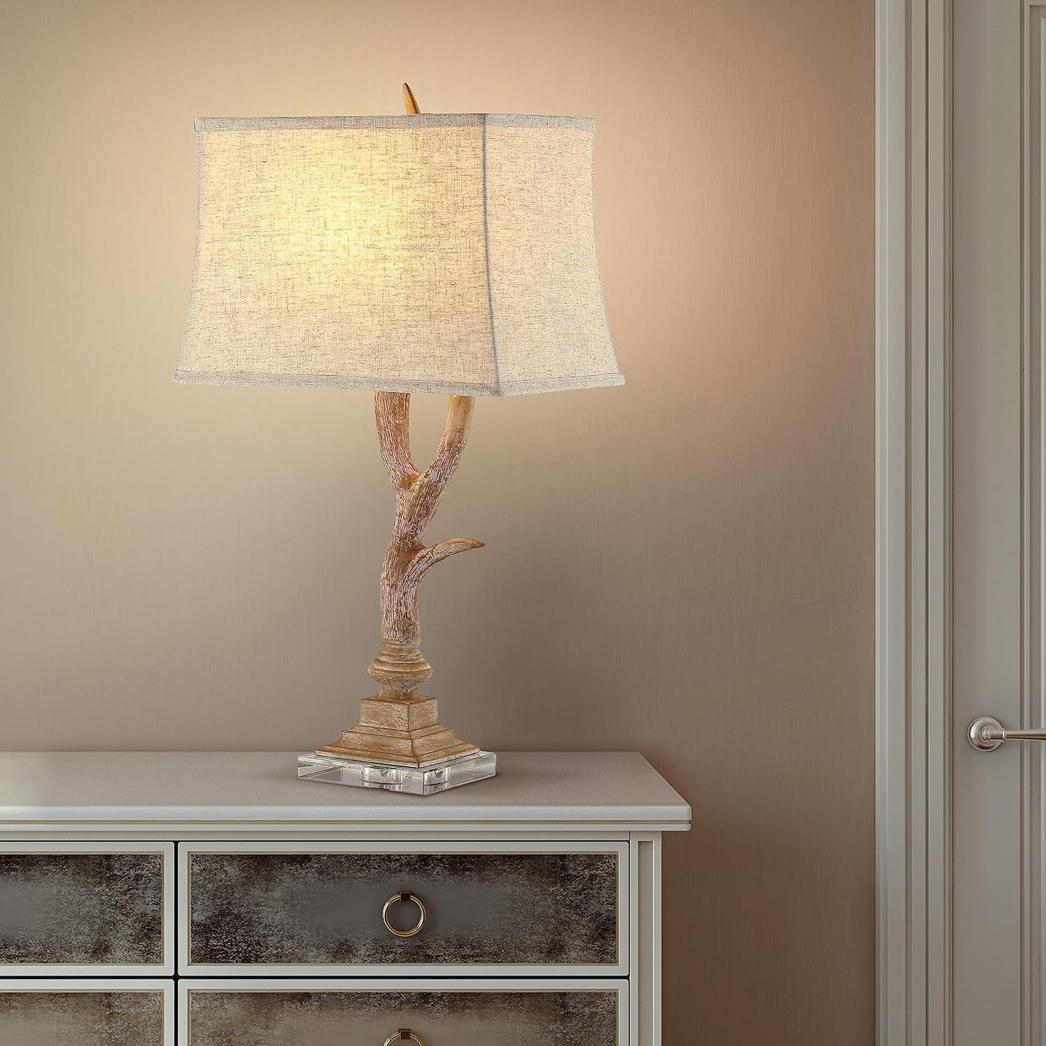 JONATHAN Y JYL6306B – Lámpara de mesa LED de resina rústica de 29.5 pulgadas, tradicional para dormitorio, sala de estar, oficina, habitación de los