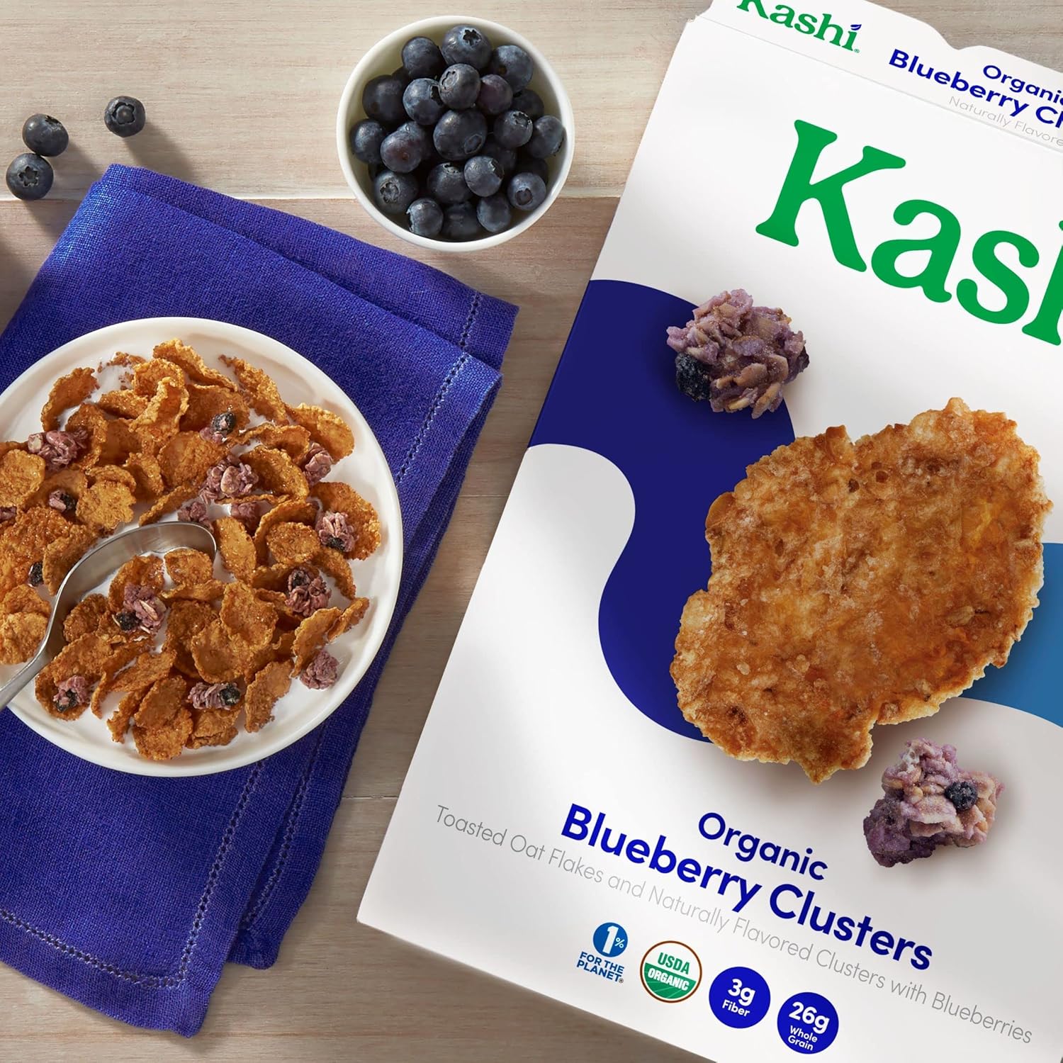 Kashi Cereales de desayuno frío, desayuno familiar, cereales de fibra orgánica, paquete variado (4 cajas)