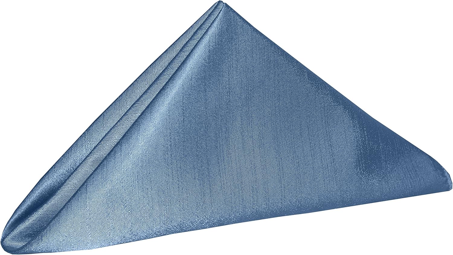 Ultimate Textile -1 docena – Reversible Shantung Satin – Majestic – Servilletas de tela Majestic de 17 x 17 pulgadas azul bígaro