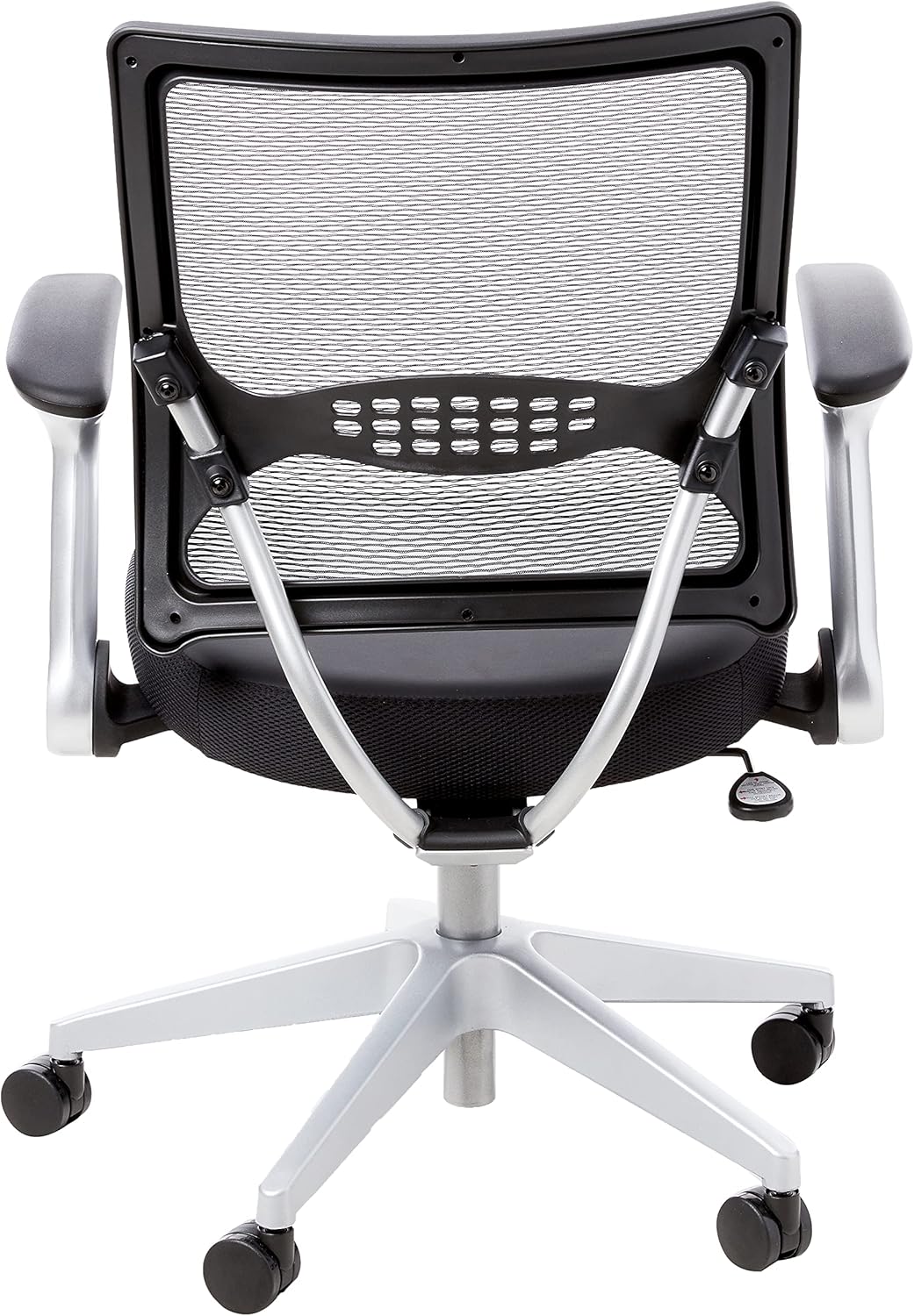 Avenue 6Office Star 67-e36N61r52-to-1Synchro Luz Professional Airgrid parte posterior y revestimiento negro silla de ejecutivo Eco Asiento de piel