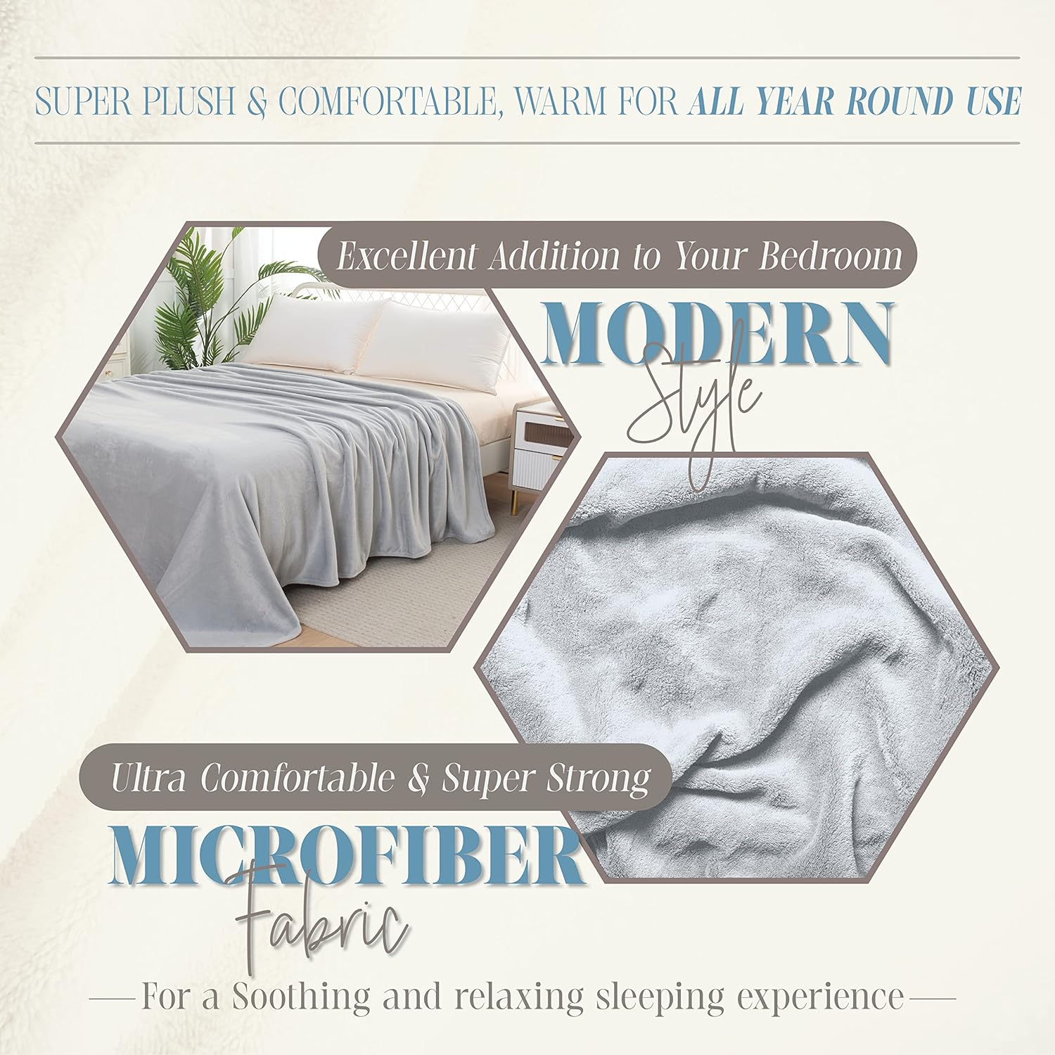 Elegant Comfort Manta de lujo aterciopelada, ligera para todas las estaciones, ultra afelpada, suave, acogedora y mullida para sofá, cama, viajes,