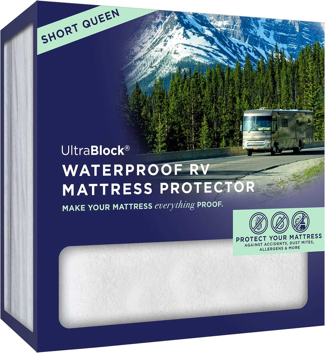 Protector de colchón impermeable UltraBlock Premium, protector de almohada impermeable, algodón suave con funda de toalla