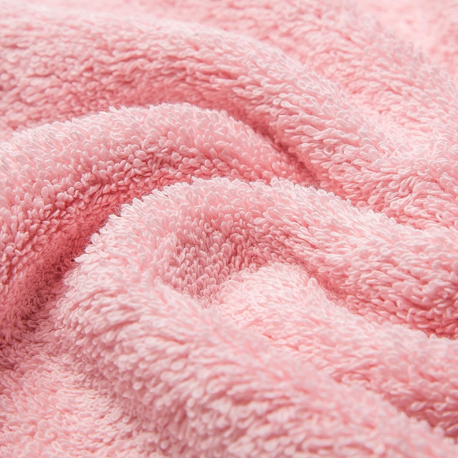 Toallas de mano de algodón ultra gruesas, suaves y absorbentes para baño (rosa, paquete de 2, 14 x 29 pulgadas), toallas multiusos para baño,