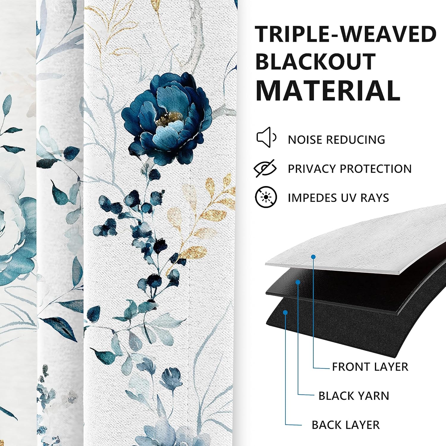 Tititex Elegantes cortinas opacas de 63 pulgadas de largo, juego de 2 paneles para puerta corredera de patio, cortinas con aislamiento térmico con
