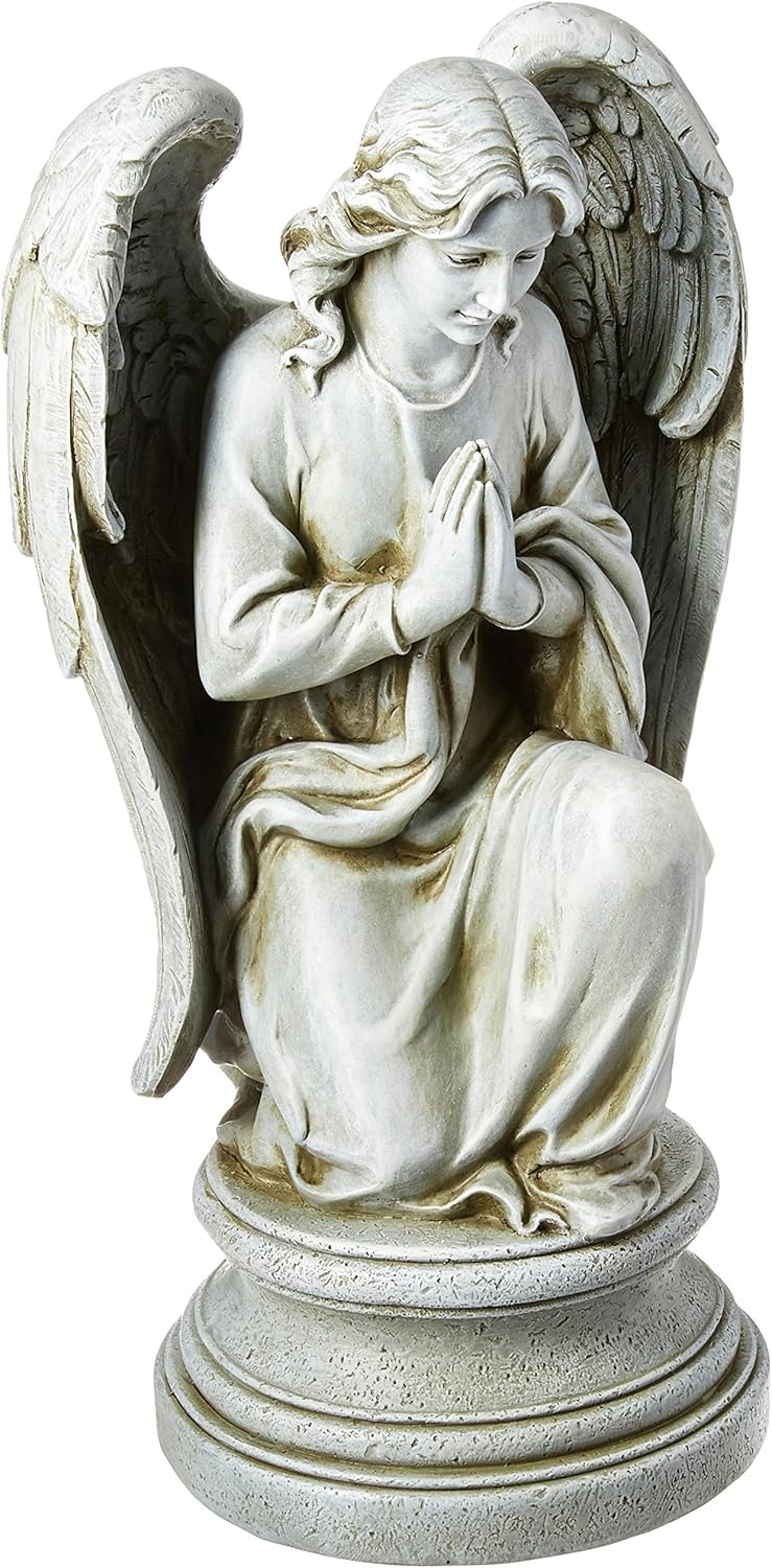 Joseph’s Studio by Roman – Estatua de jardín de ángel rezando de 17.75 pulgadas de alto, decoración religiosa para exteriores