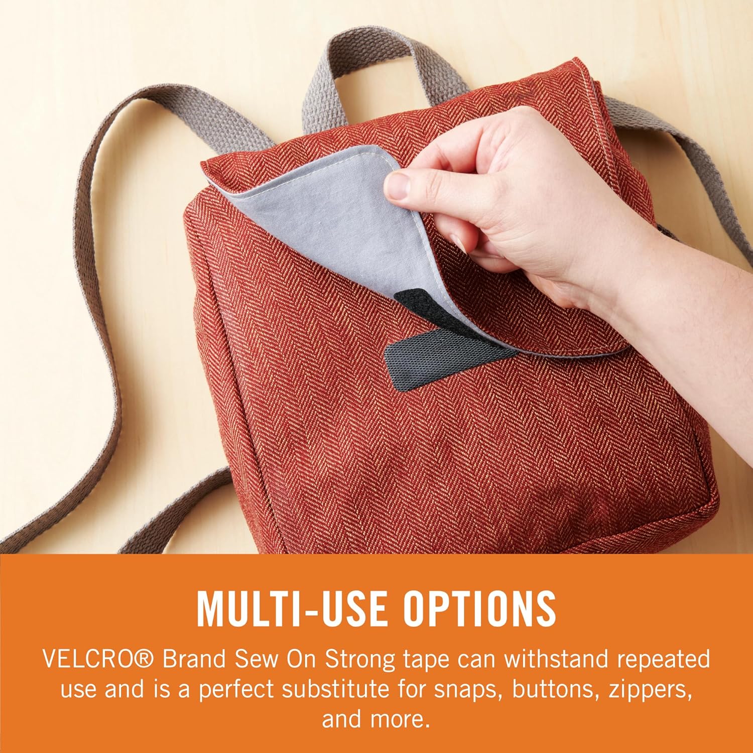VELCRO Brand Cinta de tela fuerte para coser  Rollo de 30 pulgadas, negro