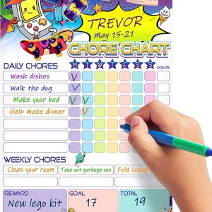 Tabla magnética de tareas para niños de 8.5 x 12 pulgadas Tabla de tareas de borrado en seco magnética Tabla de tareas semanal para niños Tabla magnética de tareas para niños de 8.5 x 12 pulgadas Tabla de tareas de borrado en seco magnética Tabla de tareas semanal para niños