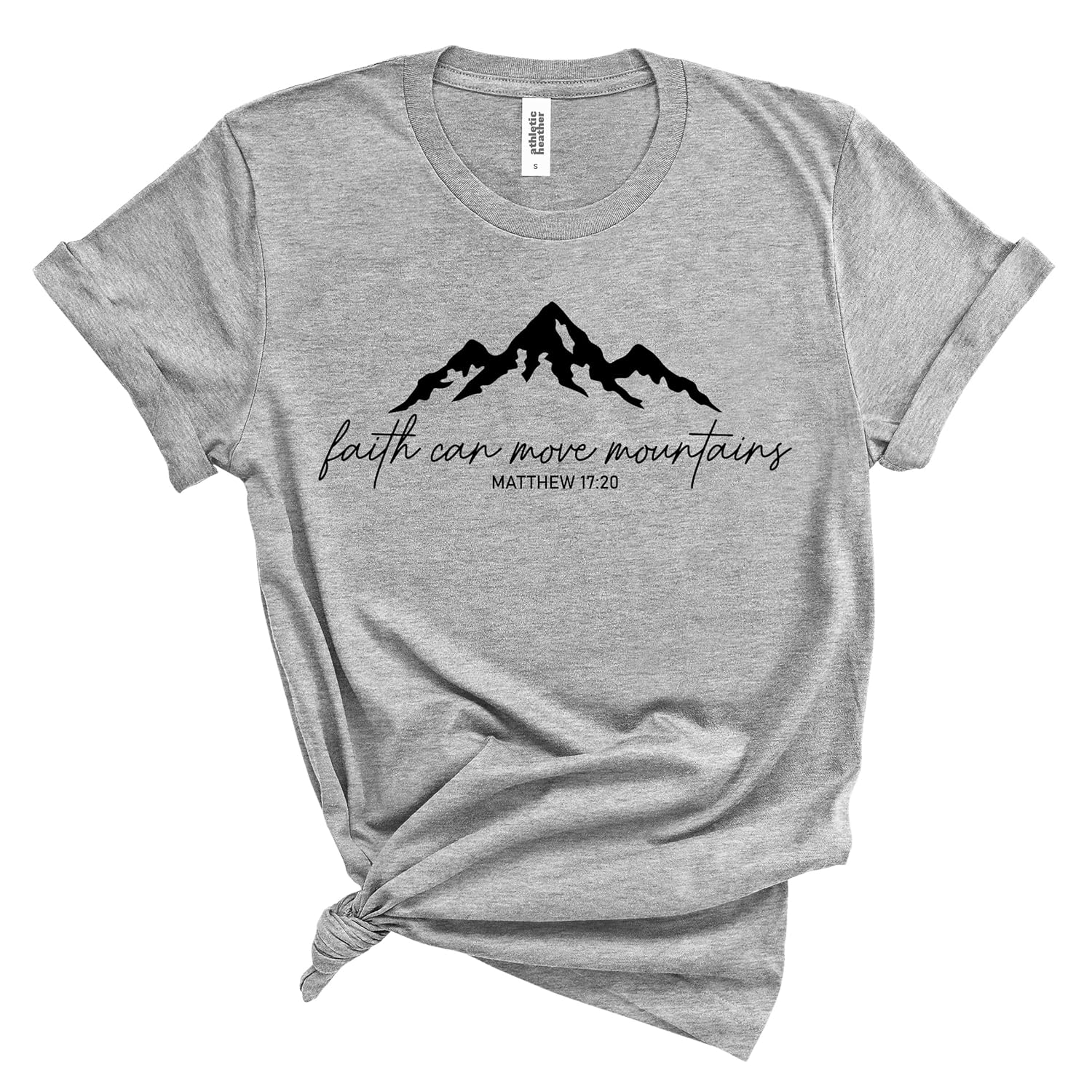 Faith Can Move Mountains Shirt, Religious Christian Gift, Vertical Cross Jesus Love and Grace Shirt, Faith Shirt, Gift For Her, Gift For Mom