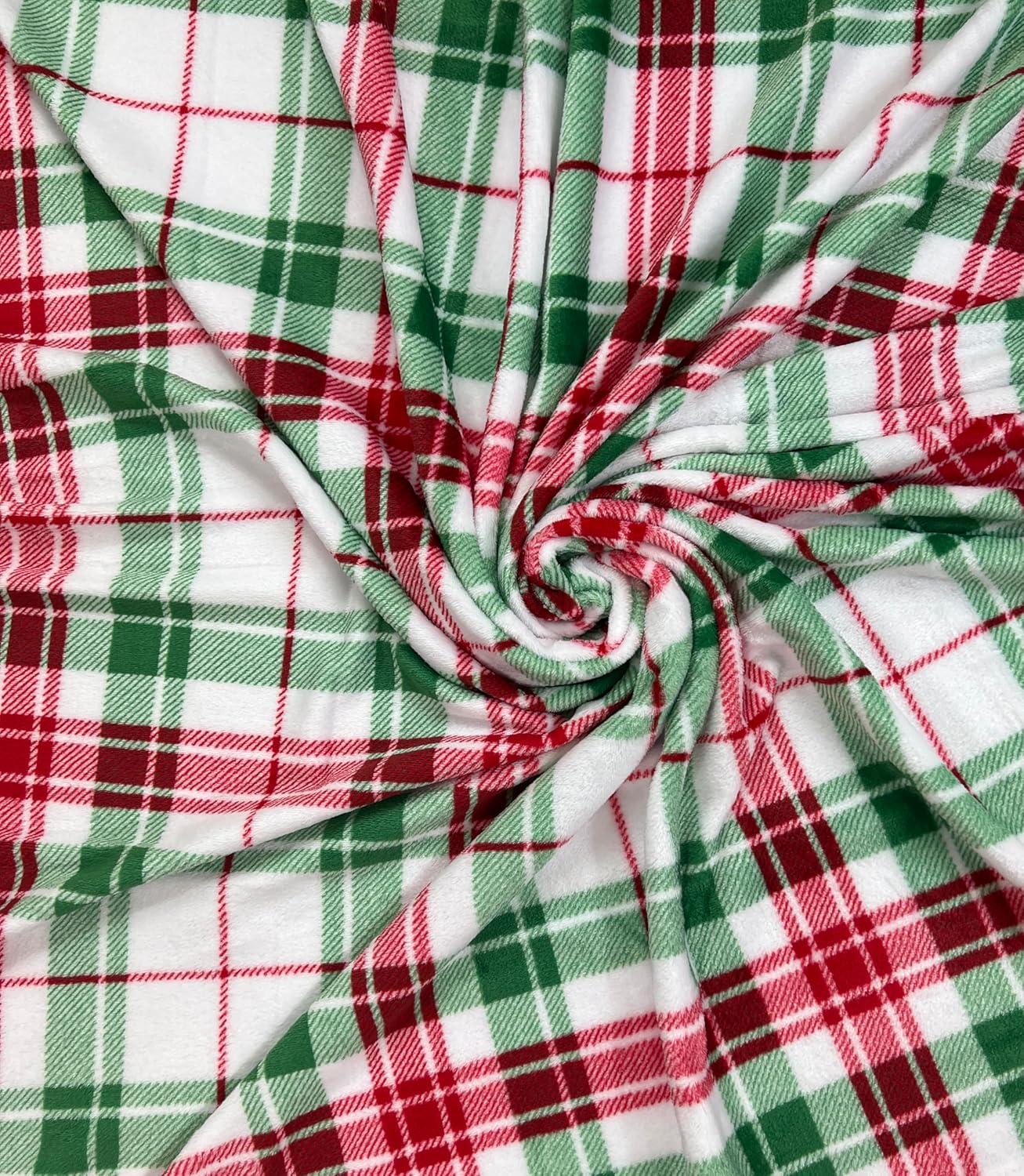 Serafina Home Manta navideña navideña terciopelo suave y duradero para cama o sofá (cuadros escoceses rojos y verdes rústicos, 50 x 60 pulgadas)